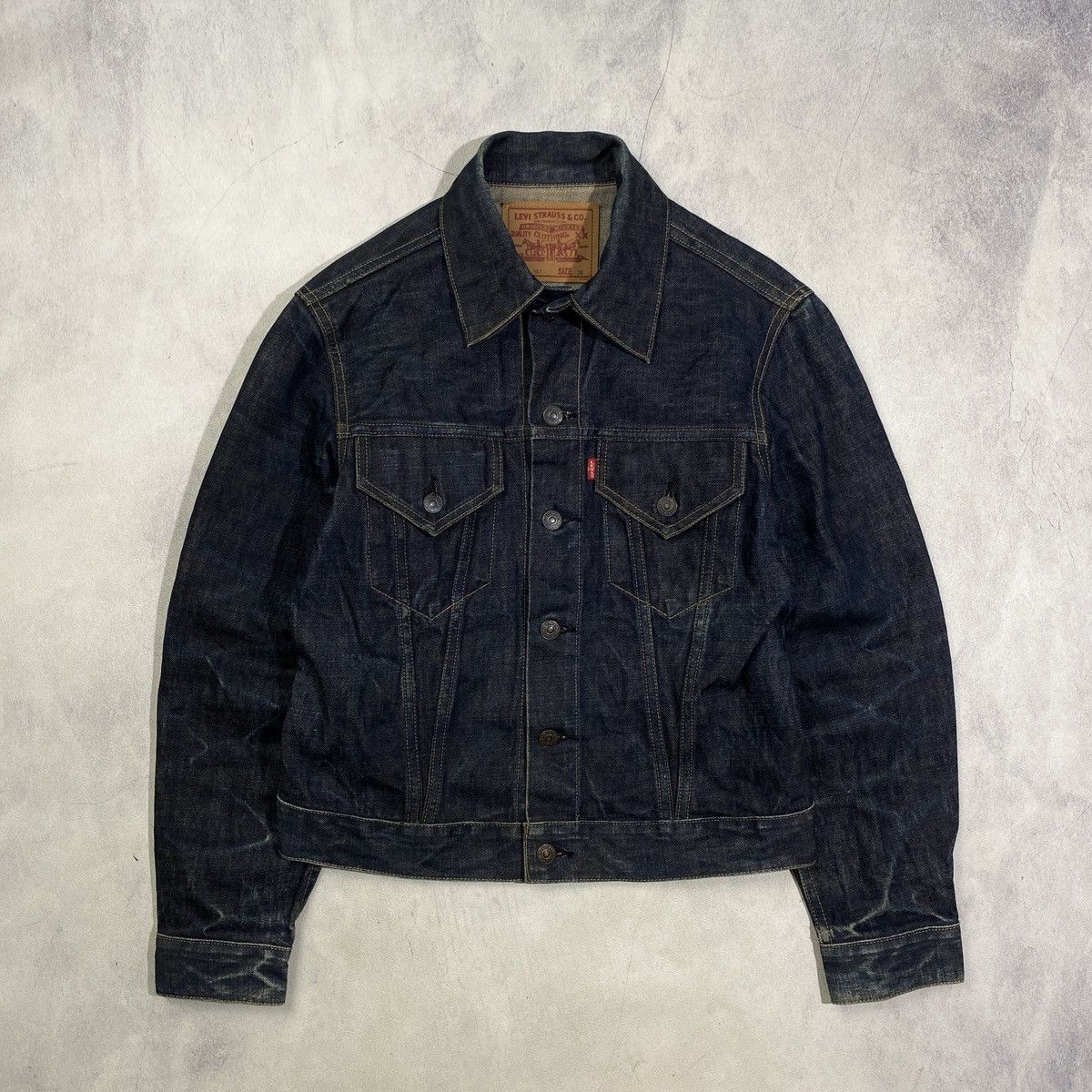 Image of Levis x Levis Vintage Clothing 90's Vintage Levi’S Lot 557 Big E Type 3 Rigid Denim Jacket in Washe