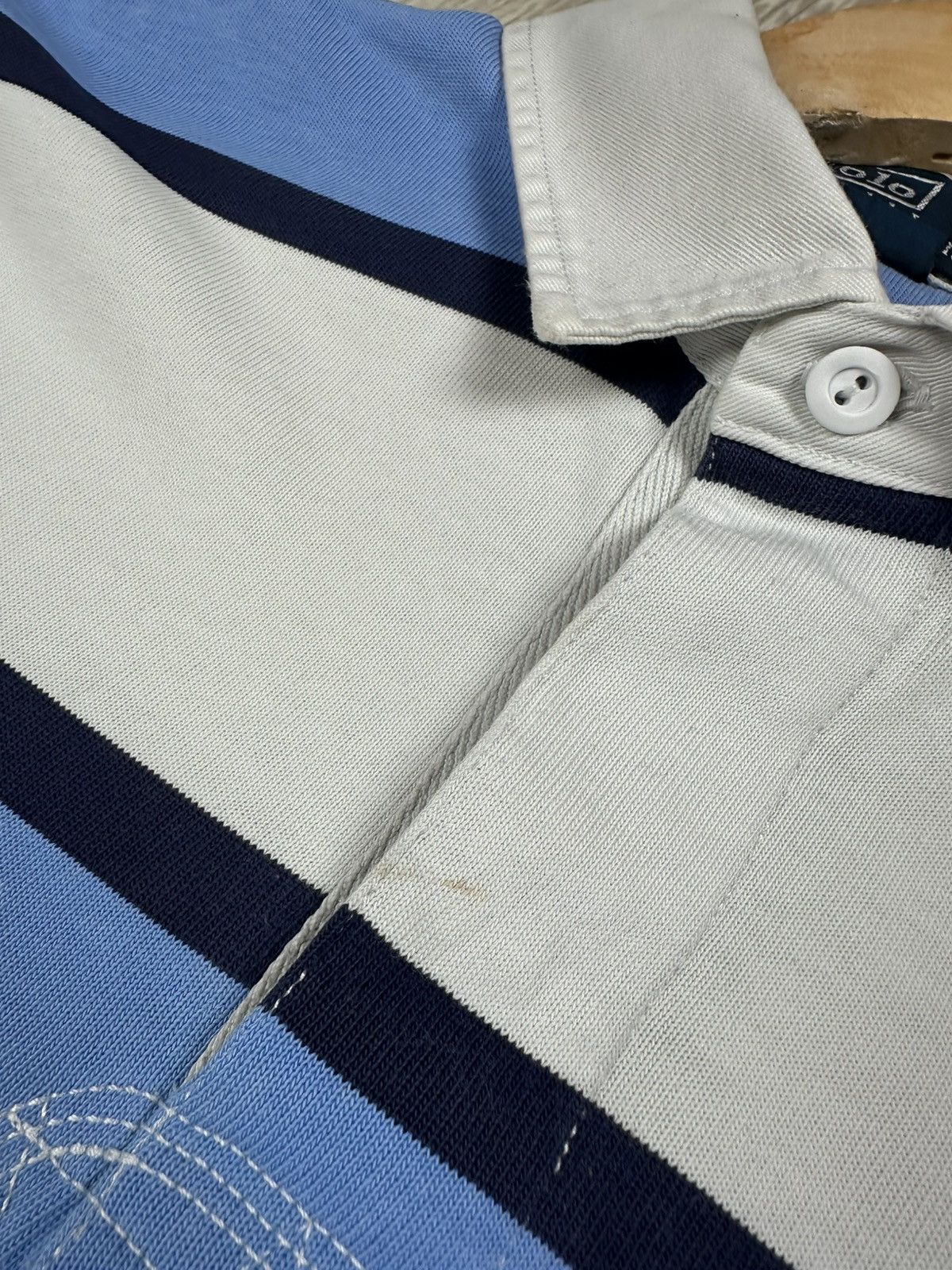 Polo Ralph Lauren Vintage Polo Ralph Lauren Rugby Striped Polos Shirt Size L Size US L / EU 52-54 / 3 - 9 Thumbnail