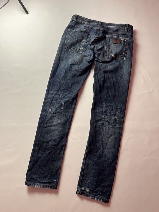 Dolce & Gabbana 14 Gold PVC Strip / Duct Tape Jeans Grailed