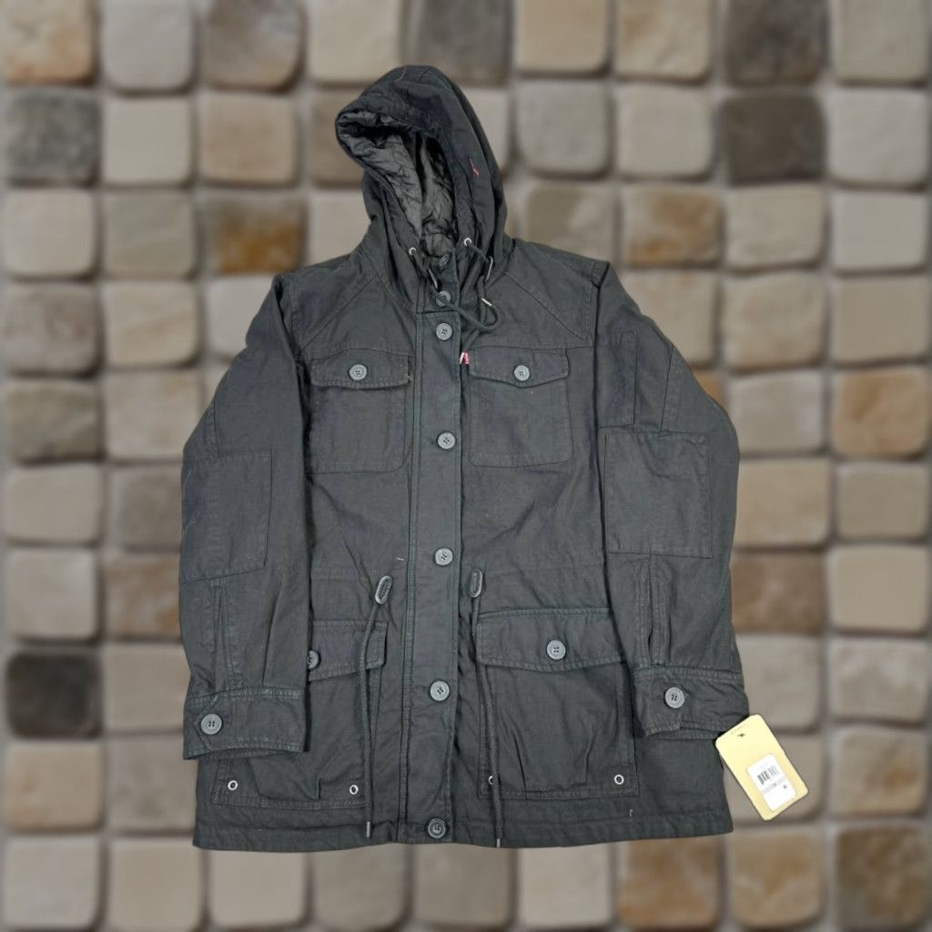 Levi's Levi's Jacket Womens 1X Black Cotton Insulated Parka New Size XL / US 12-14 / IT 48-50 - 1 Thumbnail