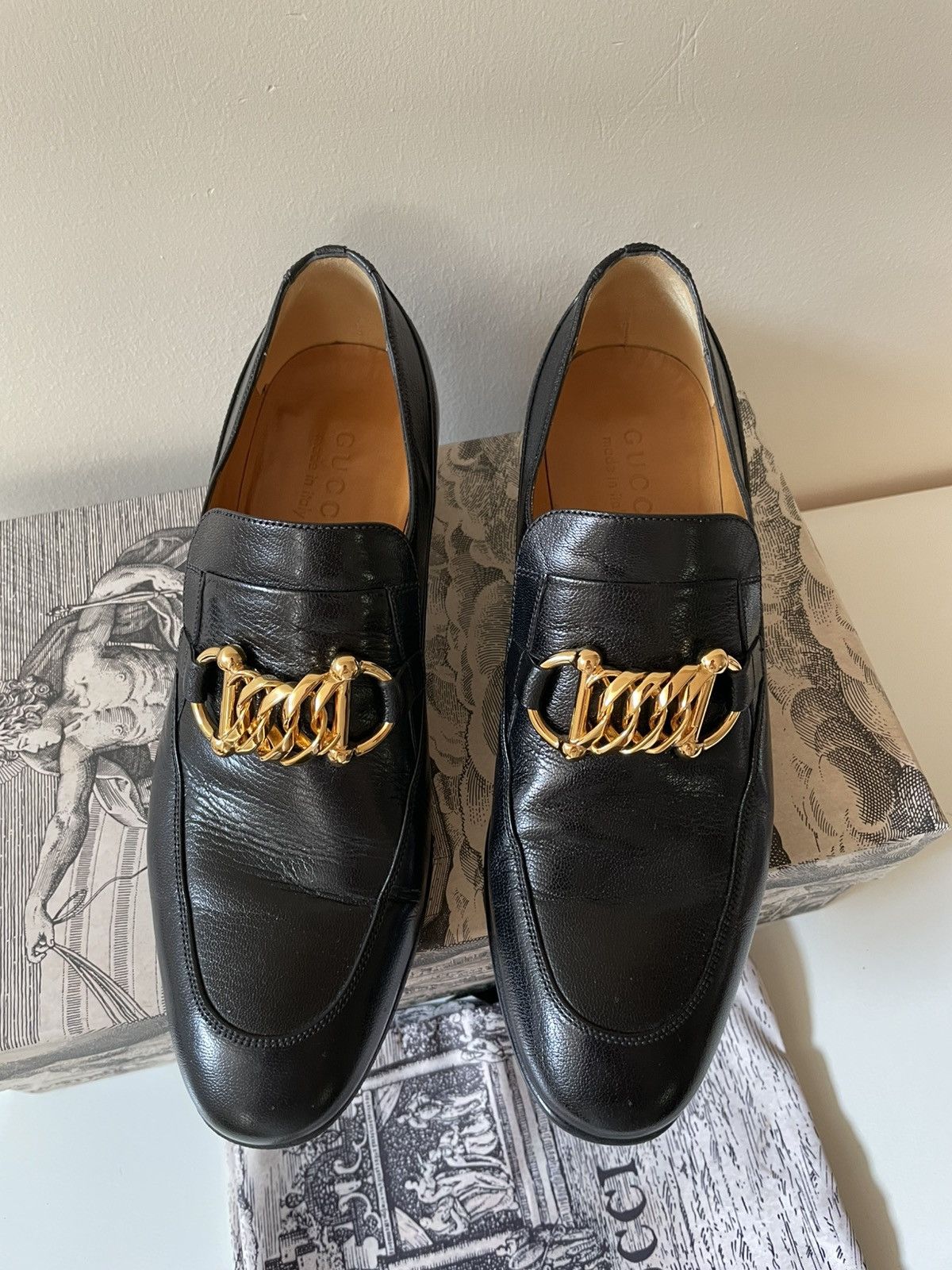 Gucci Gucci Moccasin Quentin Blk heels Size US 7 / EU 40 - 11 Thumbnail