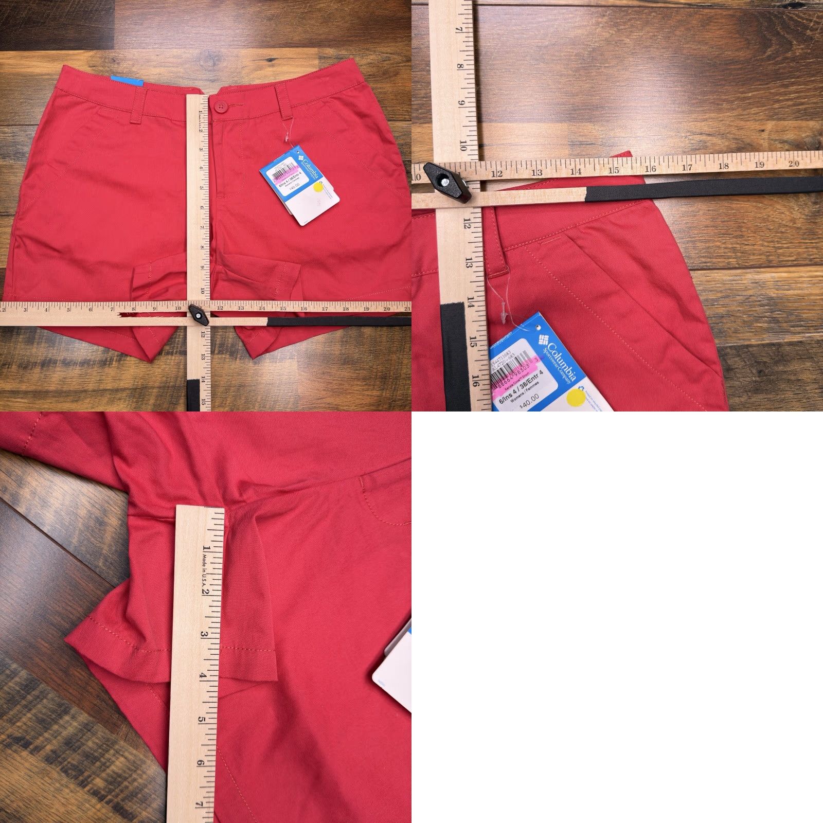 Vintage Columbia Kenzie Cove Shorts Womens 6 Red 4 Inch Inseam Easy Fit New Size 28" / US 6 / IT 42 - 8 Thumbnail