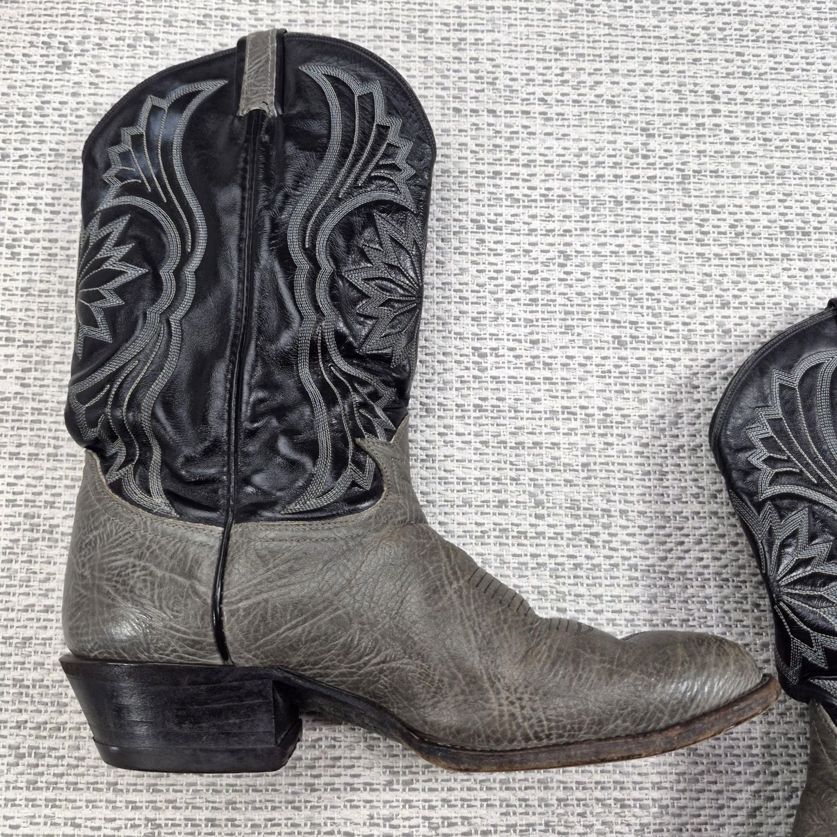 Tony Lama Tony Lama Boots Mens Size 10.5 D Gray Leather Western Cowboy Pointed Toe 6700 Size US 11 / EU 44 - 6 Thumbnail
