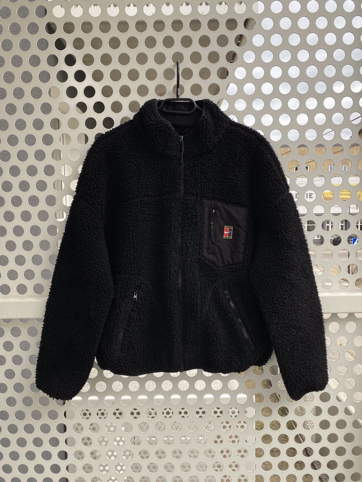 Nike × Vintage Vintage Nike Court Hoodie Center Logo Fleece Hoodie Y2K Boxy Size US S / EU 44-46 / 1 - 1 Thumbnail