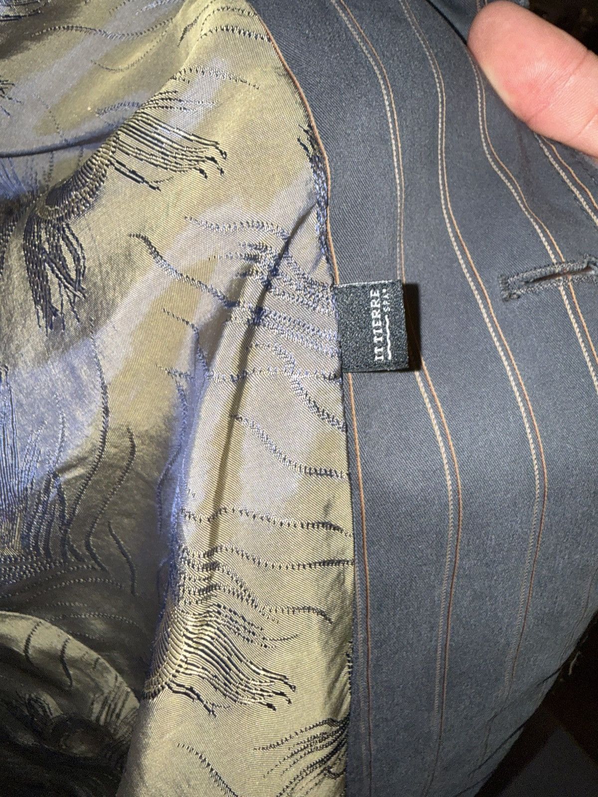 Dolce & Gabbana D&G Dolce Gabbana Pinstripe Deconstructed Blazer Y2K Archive Size 42R - 11 Thumbnail