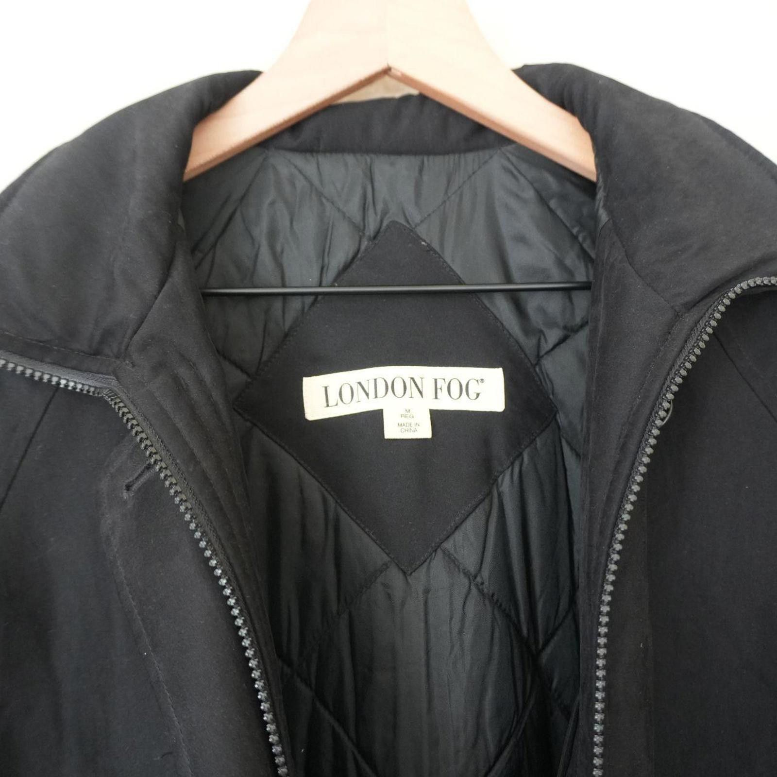 London Fog London Fog Coat Men's M Black Suede Full Zip Button Down Size US M / EU 48-50 / 2 - 6 Thumbnail