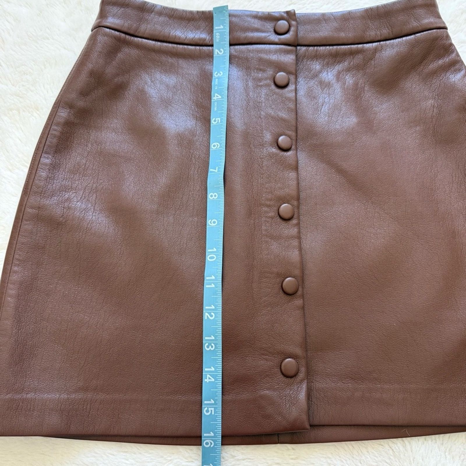 Aritzia Wilfred by Aritzia faux leather brown skirt size 6 US Size 28" / US 6 / IT 42 - 7 Thumbnail