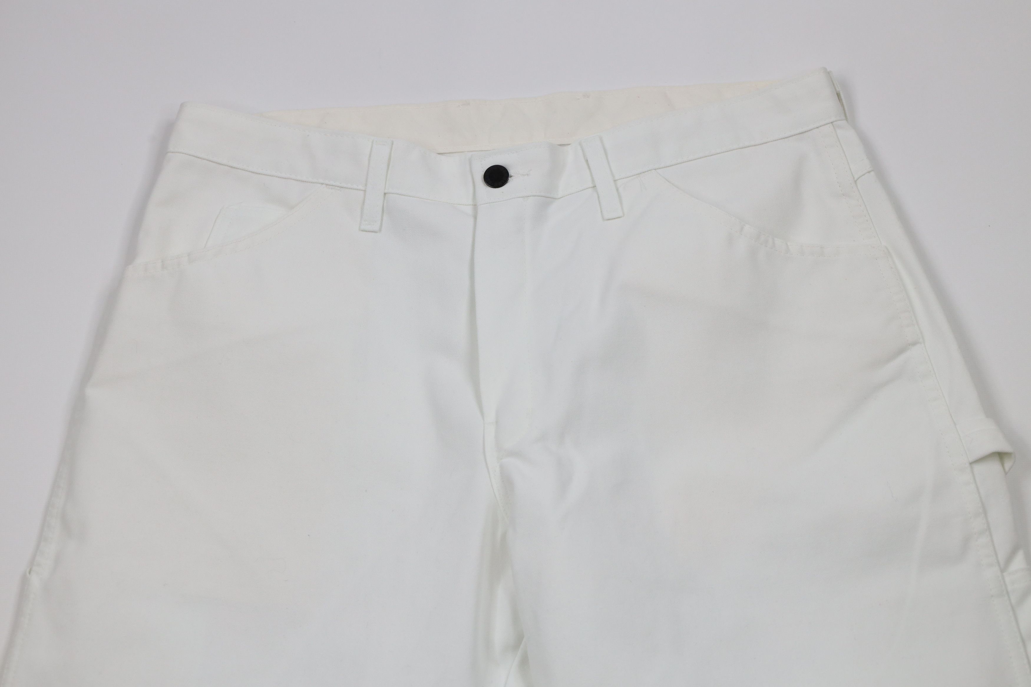 Dickies × Vintage Vintage Dickies Spell Wide Leg Dungaree Painter Pants White Size US 34 / EU 50 - 2 Thumbnail