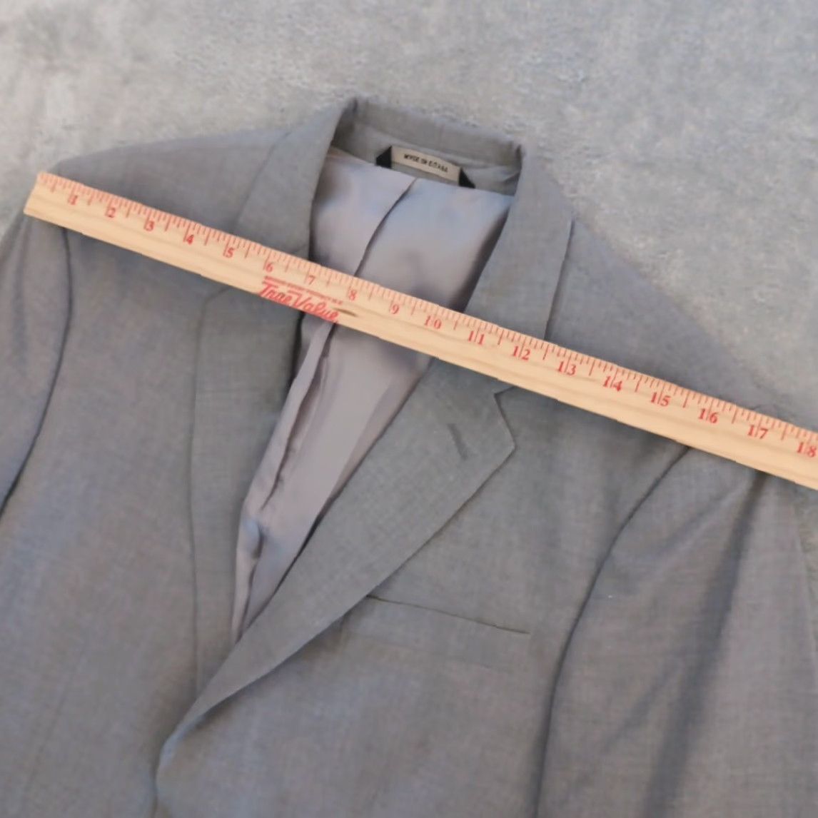 Banana Republic Banana Republic Blazer Mens 40 Gray Polyester Blend Two Button Single Vent Notch Lapel 2 Piece Regular Mens Size 40R - 2 Thumbnail