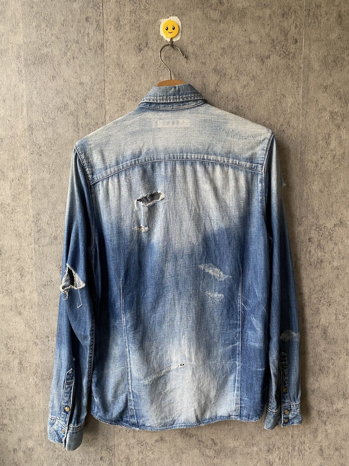 If Six Was Nine Fuga Japan Distressed Button Up Jeans Shirt Size US M / EU 48-50 / 2 - 4 Thumbnail