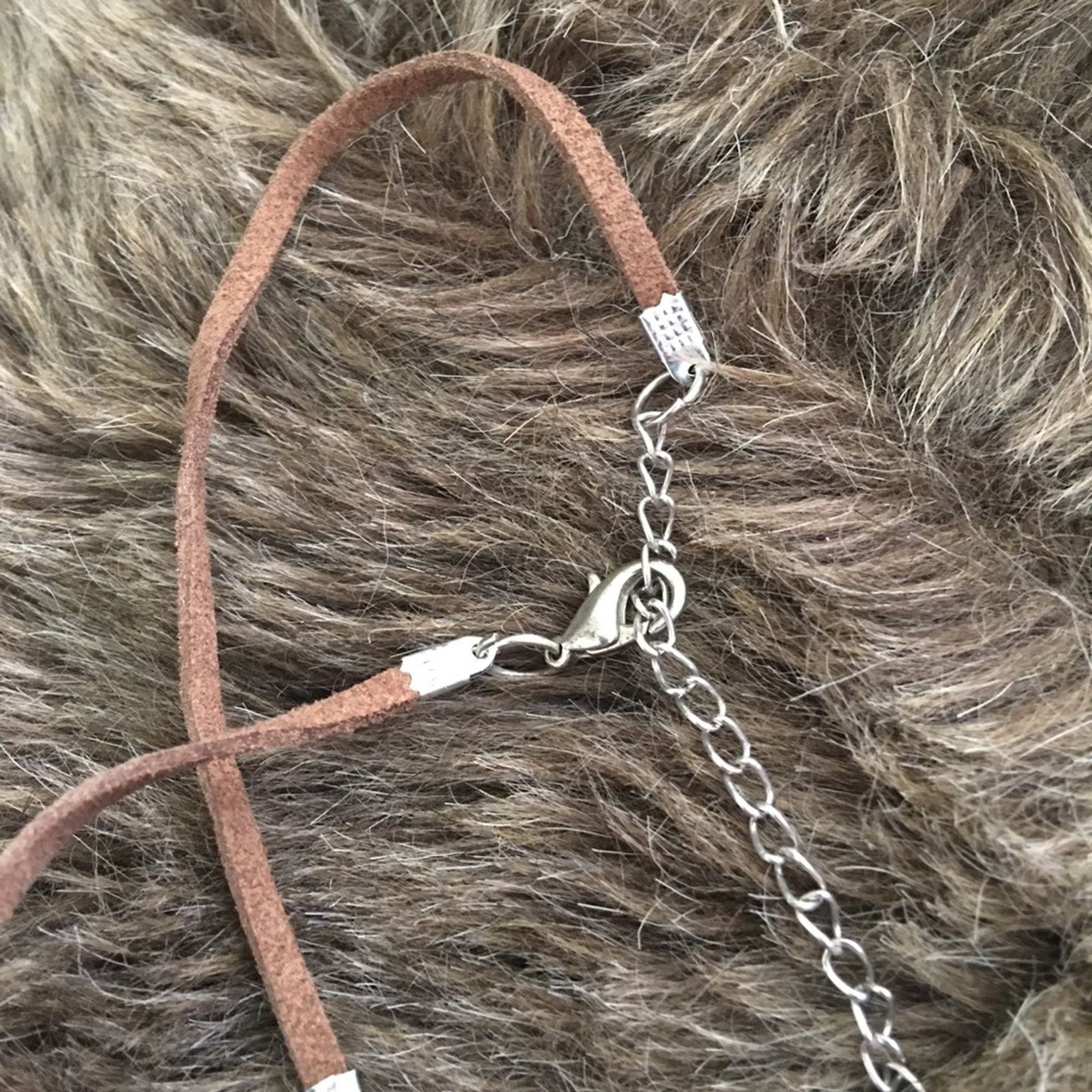 Jewelry Glass bead evil eye suede cord long necklace Size ONE SIZE - 8 Thumbnail