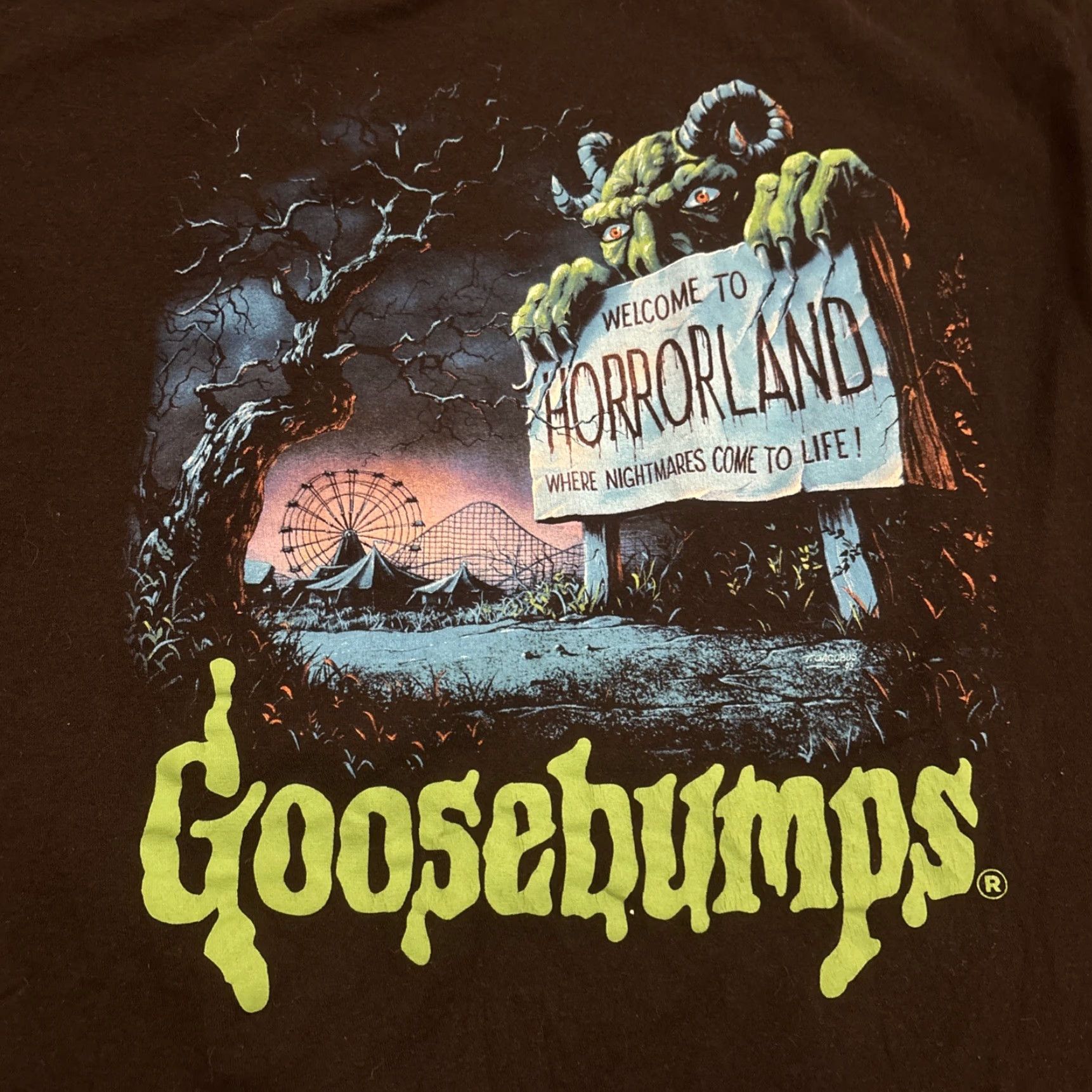 Vintage Goosebumps Horror T-Shirt Black Large Men Classic Halloween Size US L / EU 52-54 / 3 - 2 Thumbnail