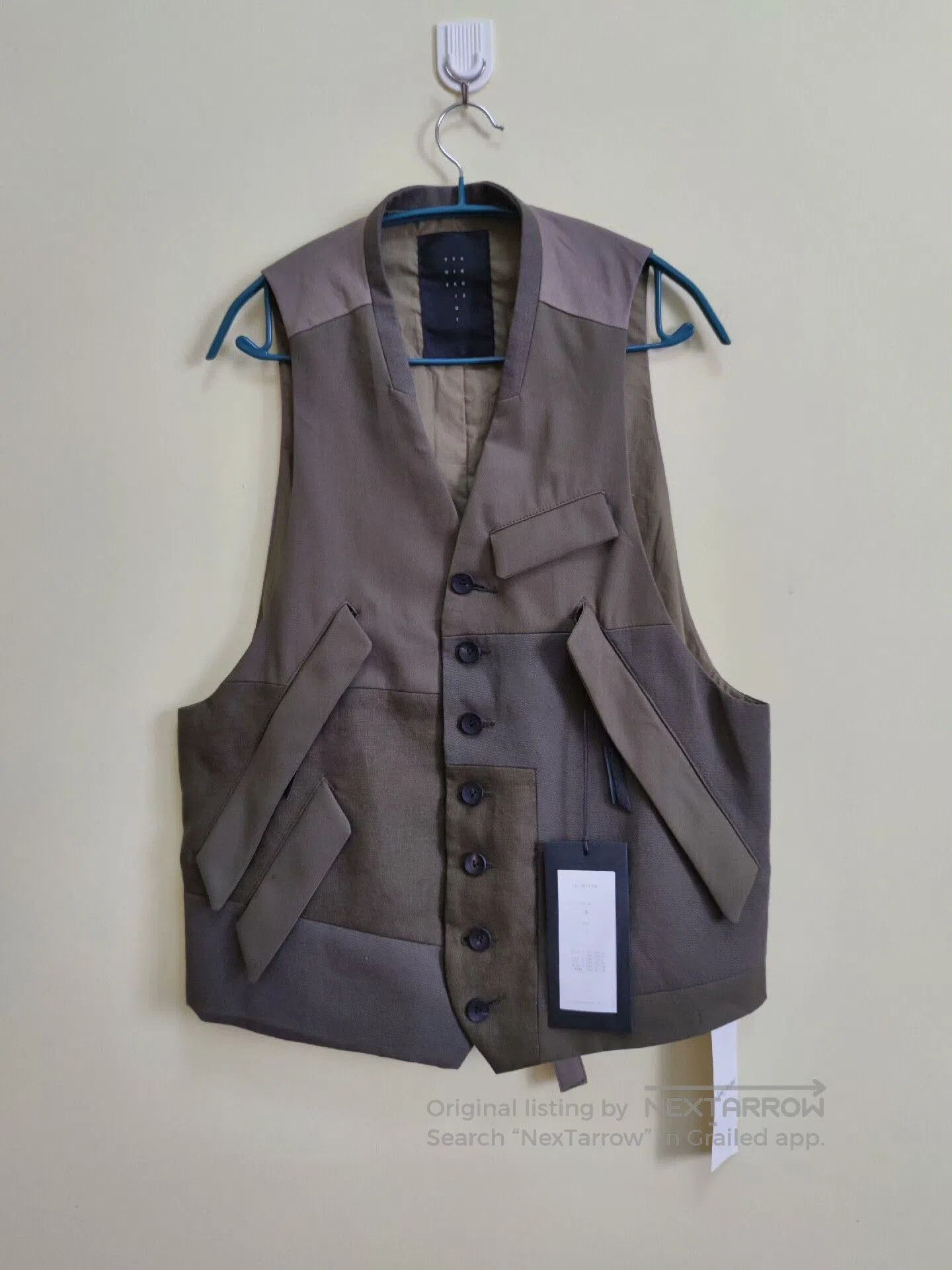 The Viridi-anne Functional Beige Vest for Men. Size US M / EU 48-50 / 2 - 1 Thumbnail