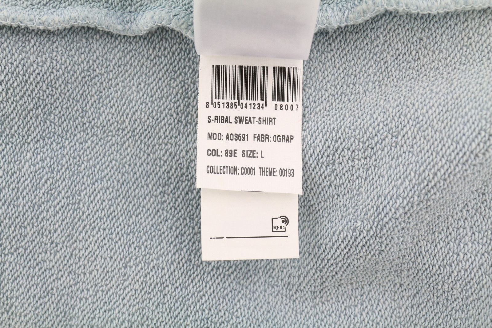 Diesel S-RIBAL L Blue Oversized Logo Sweatshirt 41012 Size US L / EU 52-54 / 3 - 9 Thumbnail