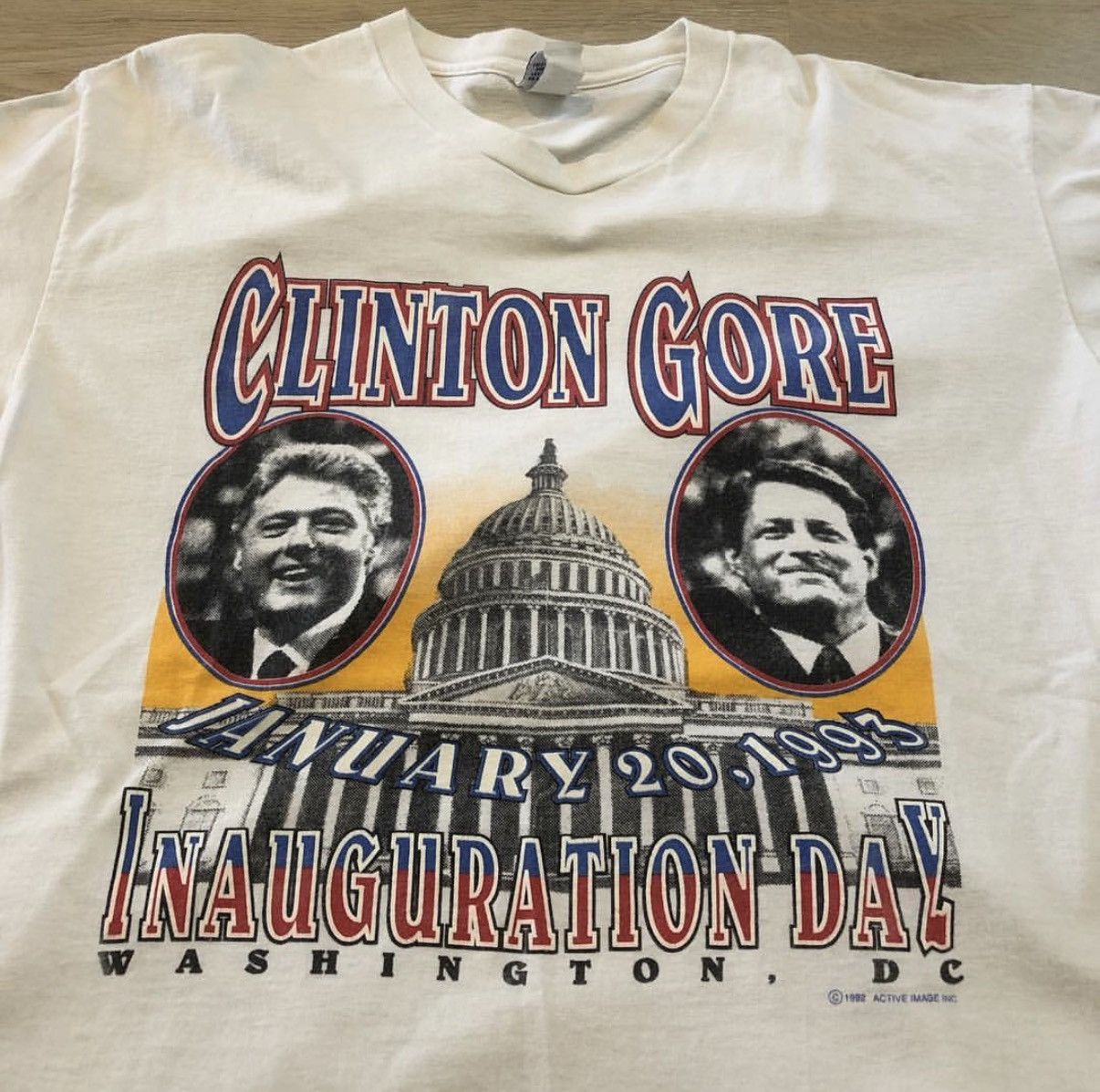 Vintage Vintage Clinton & Gore Campaign T-Shirt Size US XL / EU 56 / 4 - 2 Thumbnail