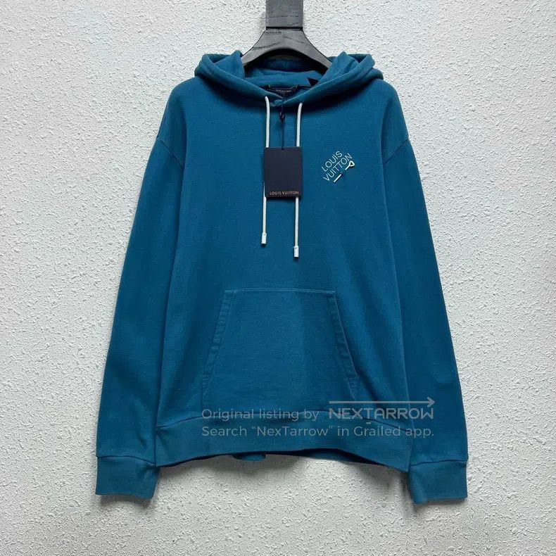 Louis Vuitton Louis Vuitton Lake Blue Pin Embroidered Hoodie Size US L / EU 52-54 / 3 - 1 Thumbnail