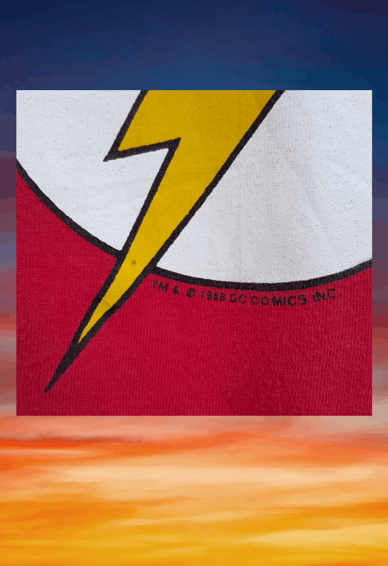 DC Comics Vintage The Flash DC COMICS TM & 1988 Longsleeve Shirt Size US L / EU 52-54 / 3 - 6 Thumbnail