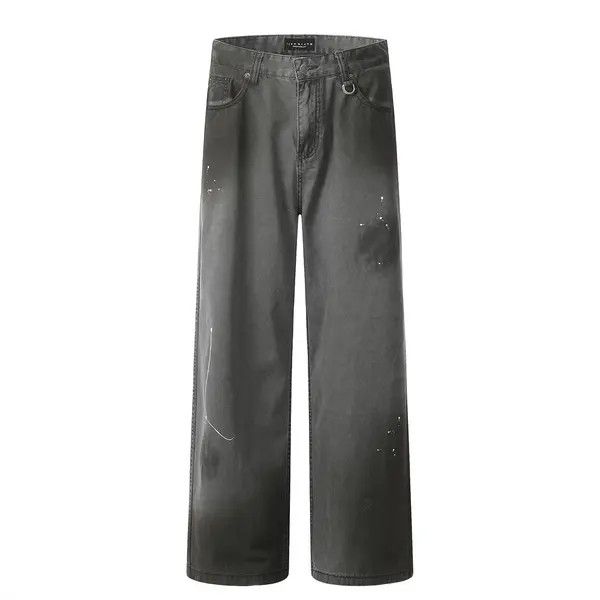 Japanese Brand Eno Distressed punk washed gradient loose straight jeans Size US 32 / EU 48 - 1 Thumbnail