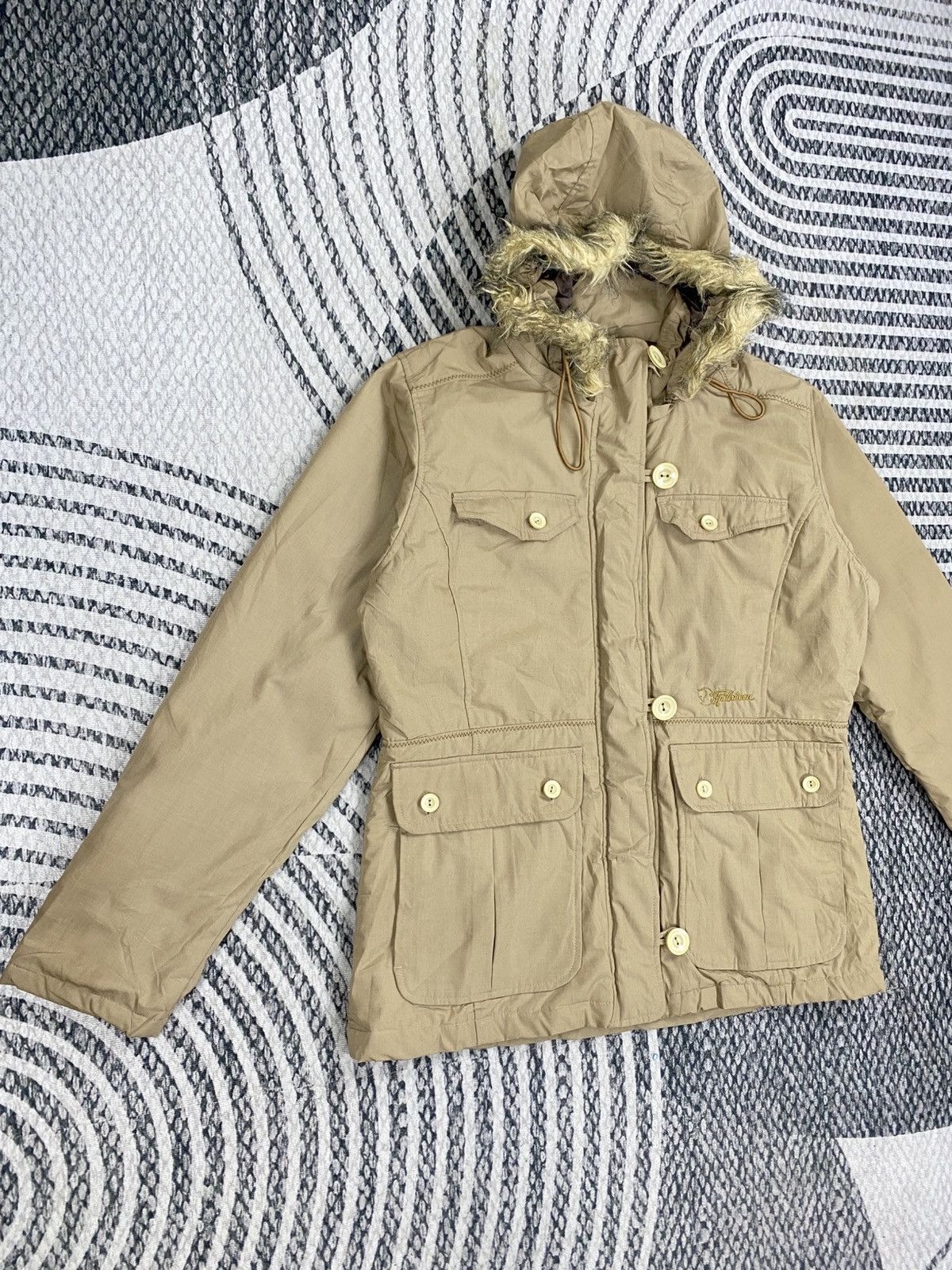 Fjallraven Vintage Fjall Raven Faux Fur Trim Hooded Jacket Size M / US 6-8 / IT 42-44 - 3 Thumbnail