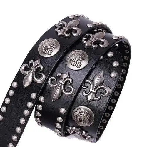 Other Men Belt Punk Rivet Size 32 - 4 Thumbnail