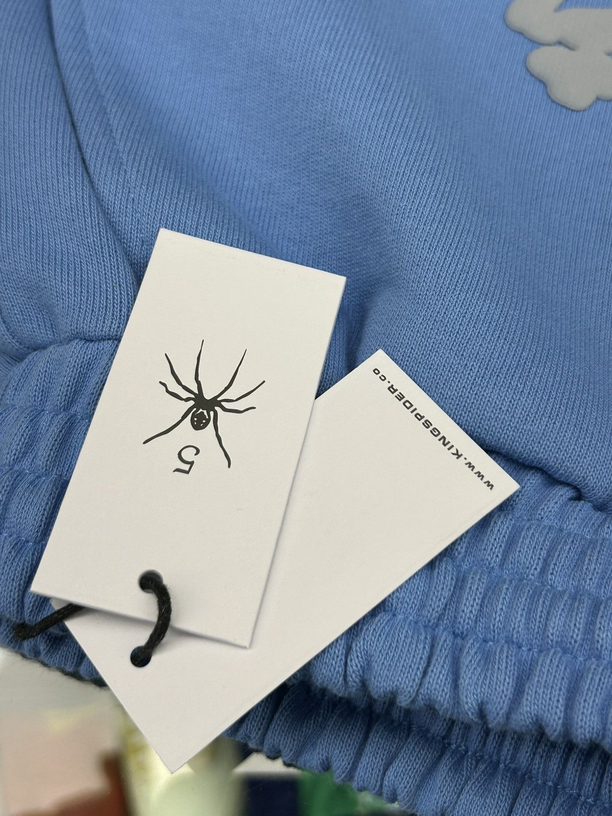 Sp5der Sp5der dusty blue OG web V2 sweatshorts Size US 40 / EU 56 - 6 Thumbnail