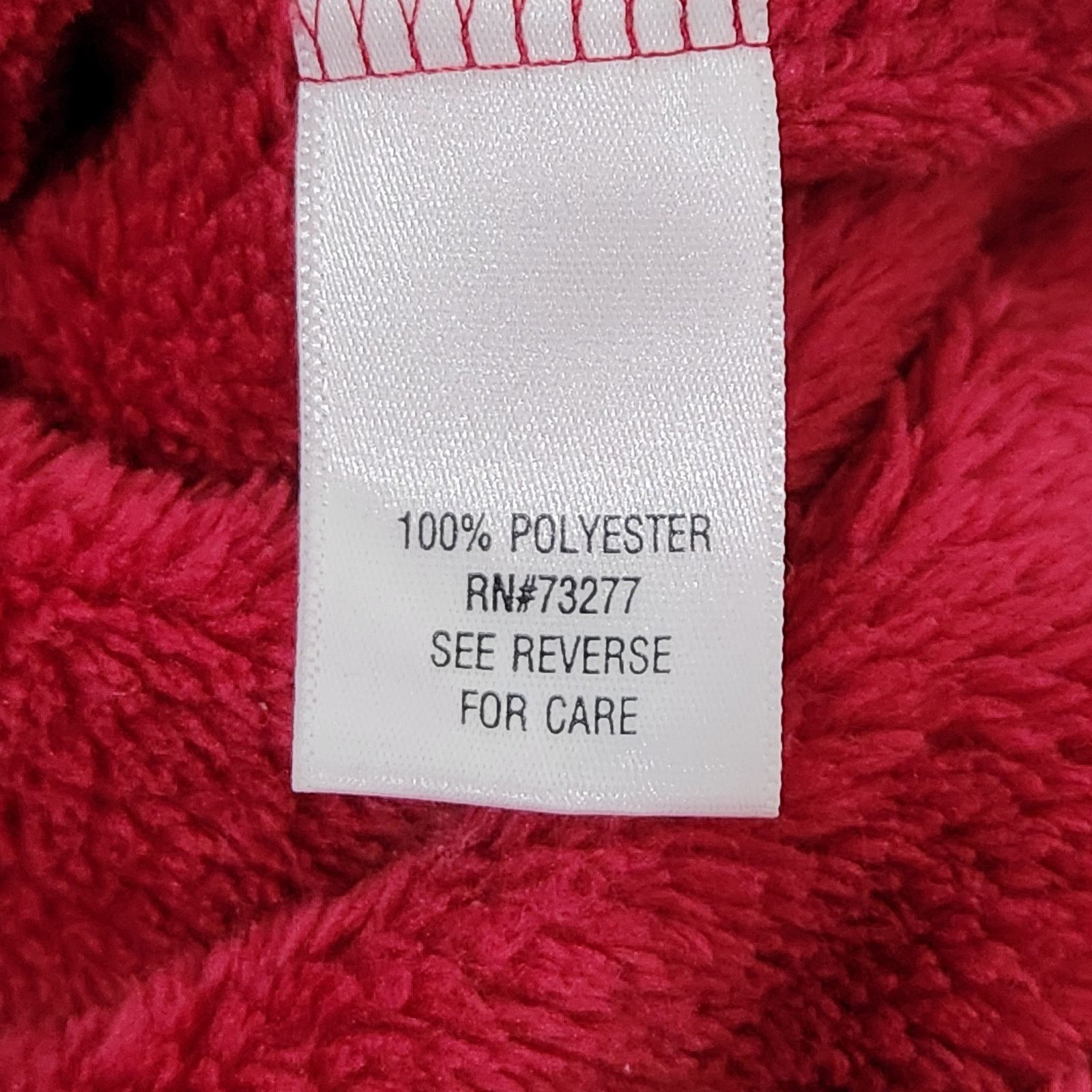 Other Sonoma Intimates Burgundy Plush Full Zip Robe Small Pockets Size ONE SIZE - 6 Thumbnail