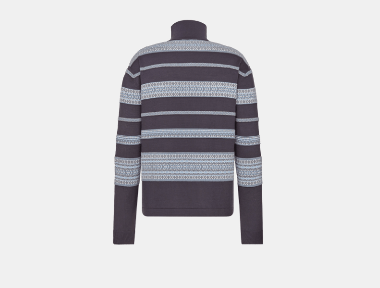 Dior o1w1db11025 493M63 CD Diamond Mock Neck Sweater in Gray Size US M / EU 48-50 / 2 - 2 Thumbnail