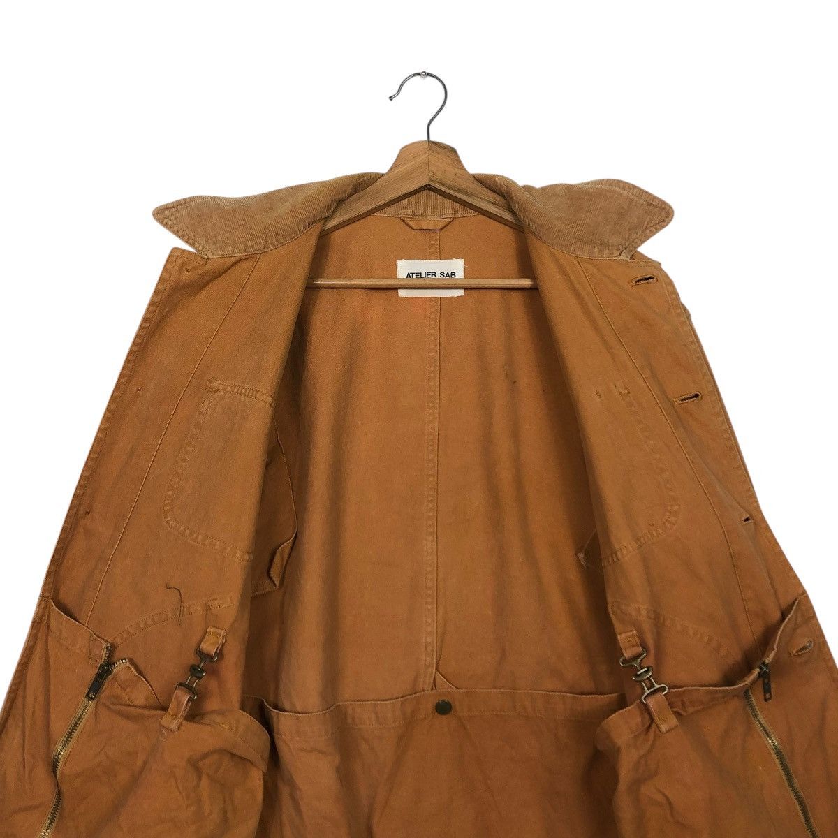 Japanese Brand 🔥RICH BROWN VINTAGE CHORE WORK JACKET ATLIERSAB ISSEY MIYAKE Size US M / EU 48-50 / 2 - 16 Thumbnail
