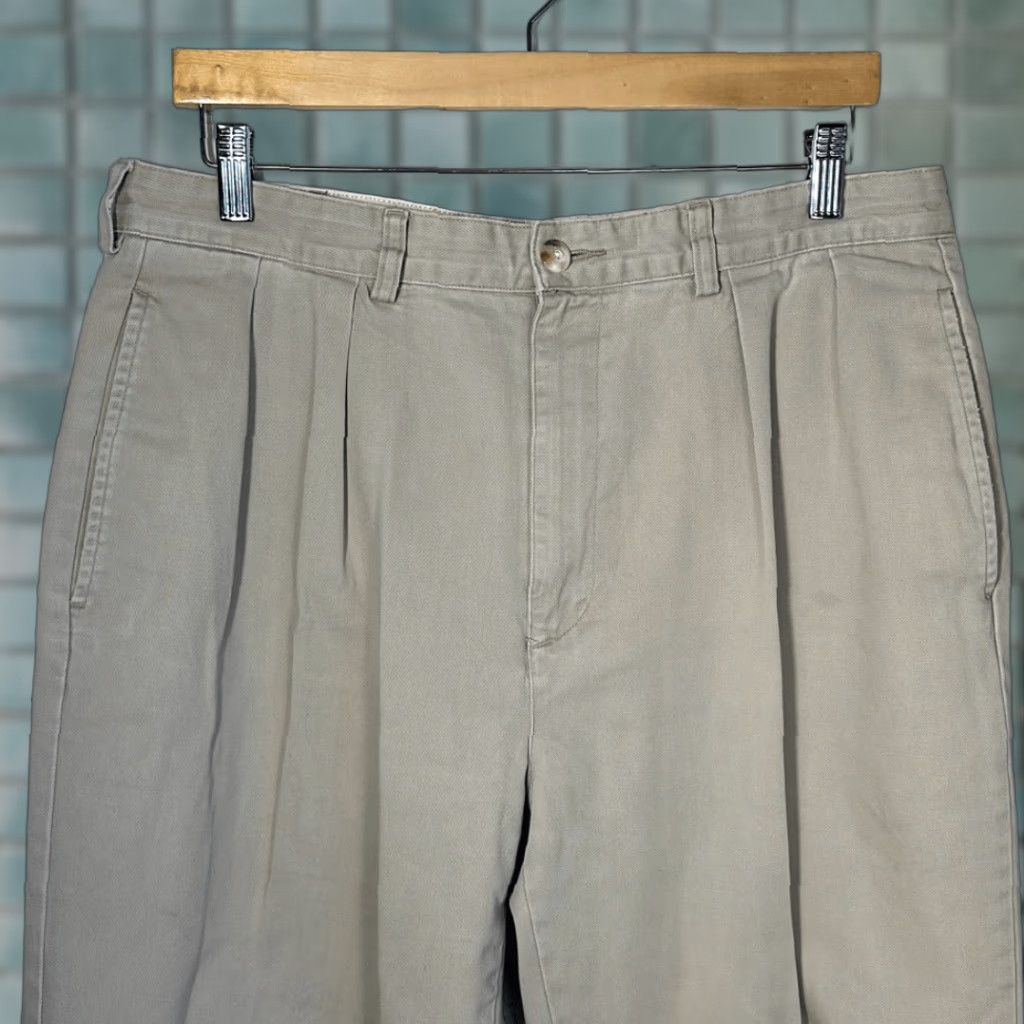 Polo Ralph Lauren VINTAGE Polo Ralph Lauren Pleated Front Mens Chino Pants Trousers 38 SPOT Tan 34 Inseam Mens Size US M / EU 48-50 / 2 - 1 Thumbnail