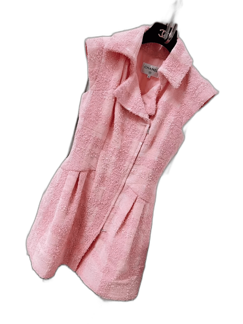 Chanel Chanel Pink Sleeveless Tweed Dress and Coat | Grailed