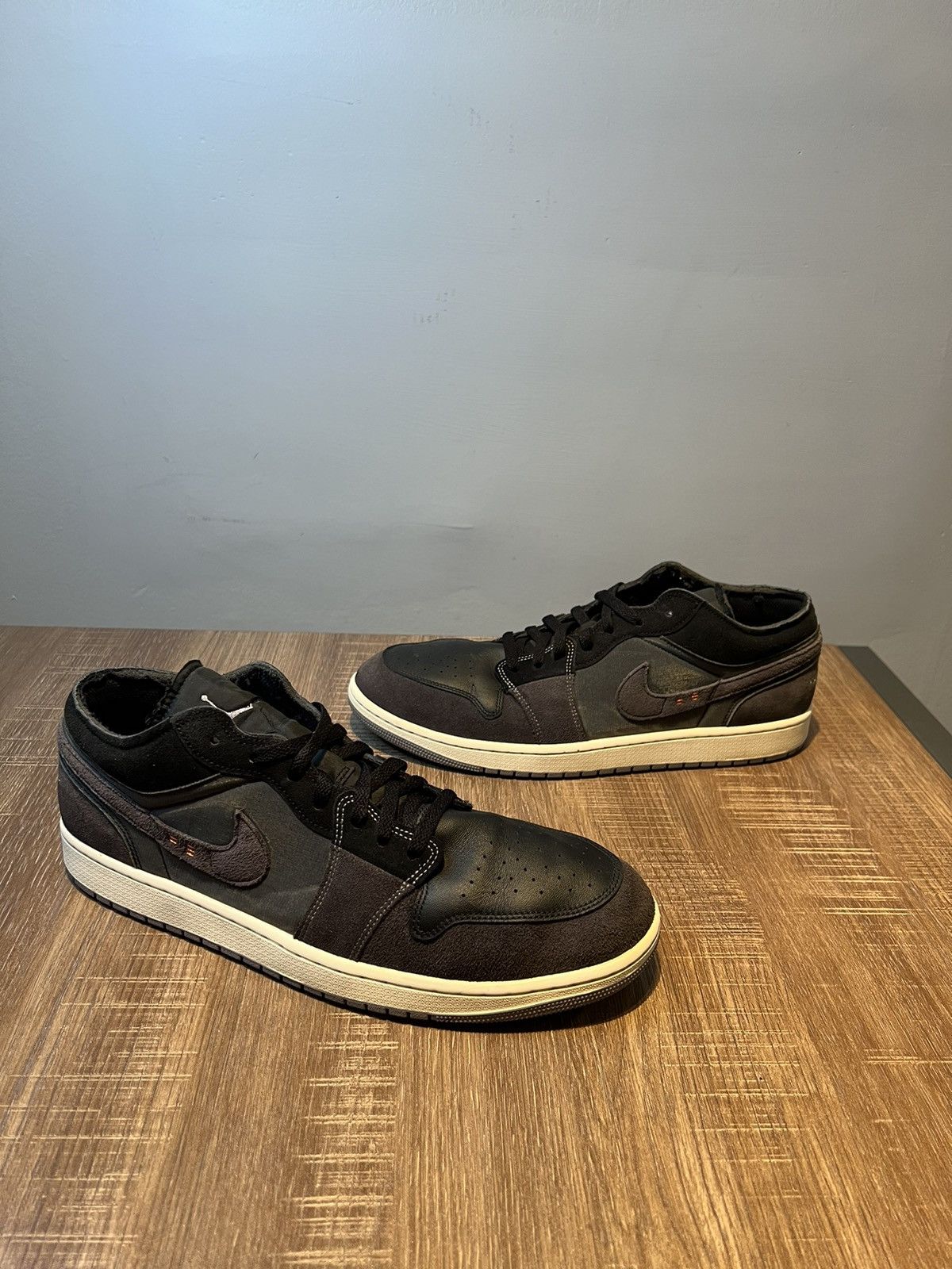 Jordan Brand Size 15 - Jordan 1 Low Inside Out Black Gray Shoes Sneakers Size US 15 / EU 48 - 2 Thumbnail