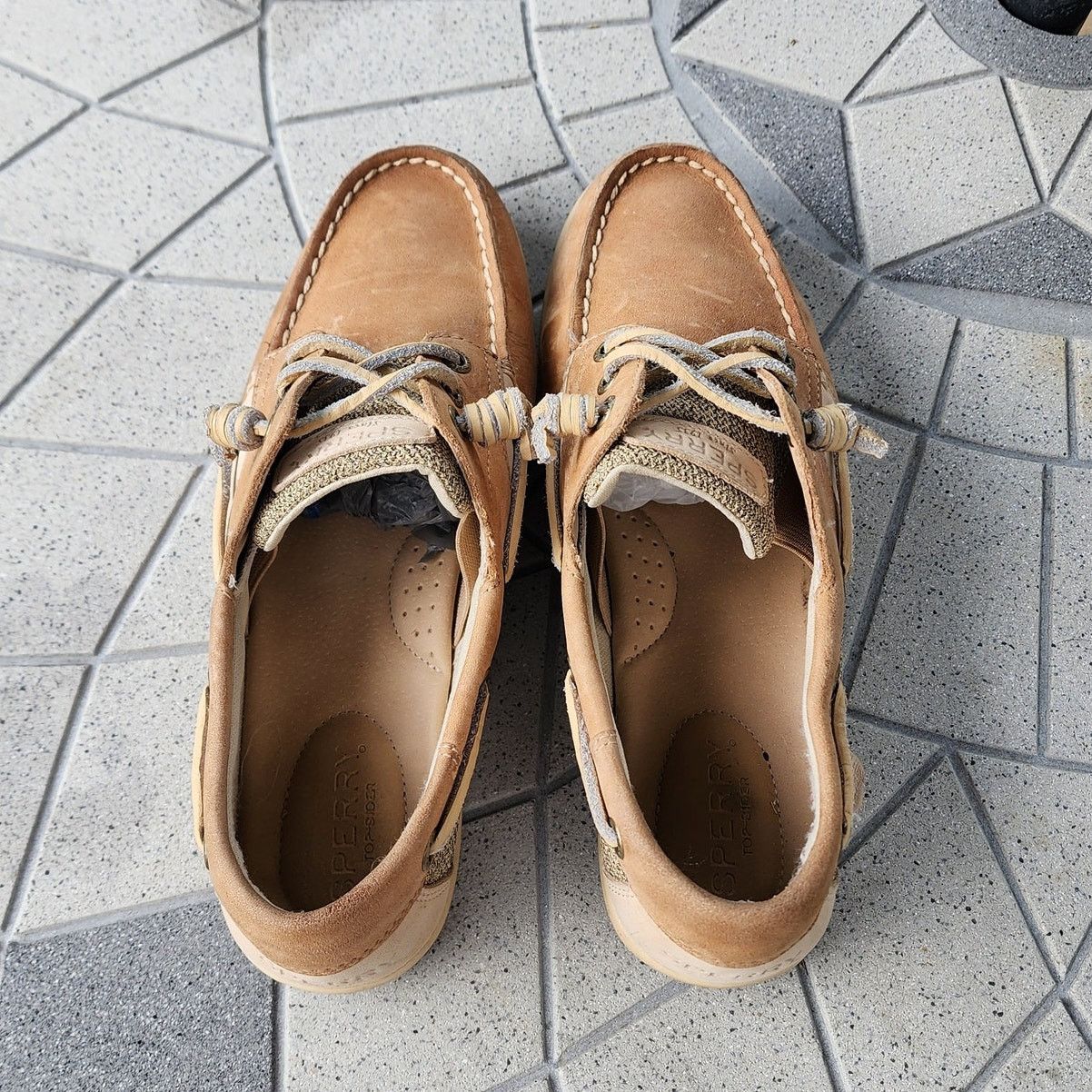 Sperry Sperry Songfish Linen Oat Leather Top Sider Boat Shoes 8 Size US 8 / IT 38 - 7 Thumbnail