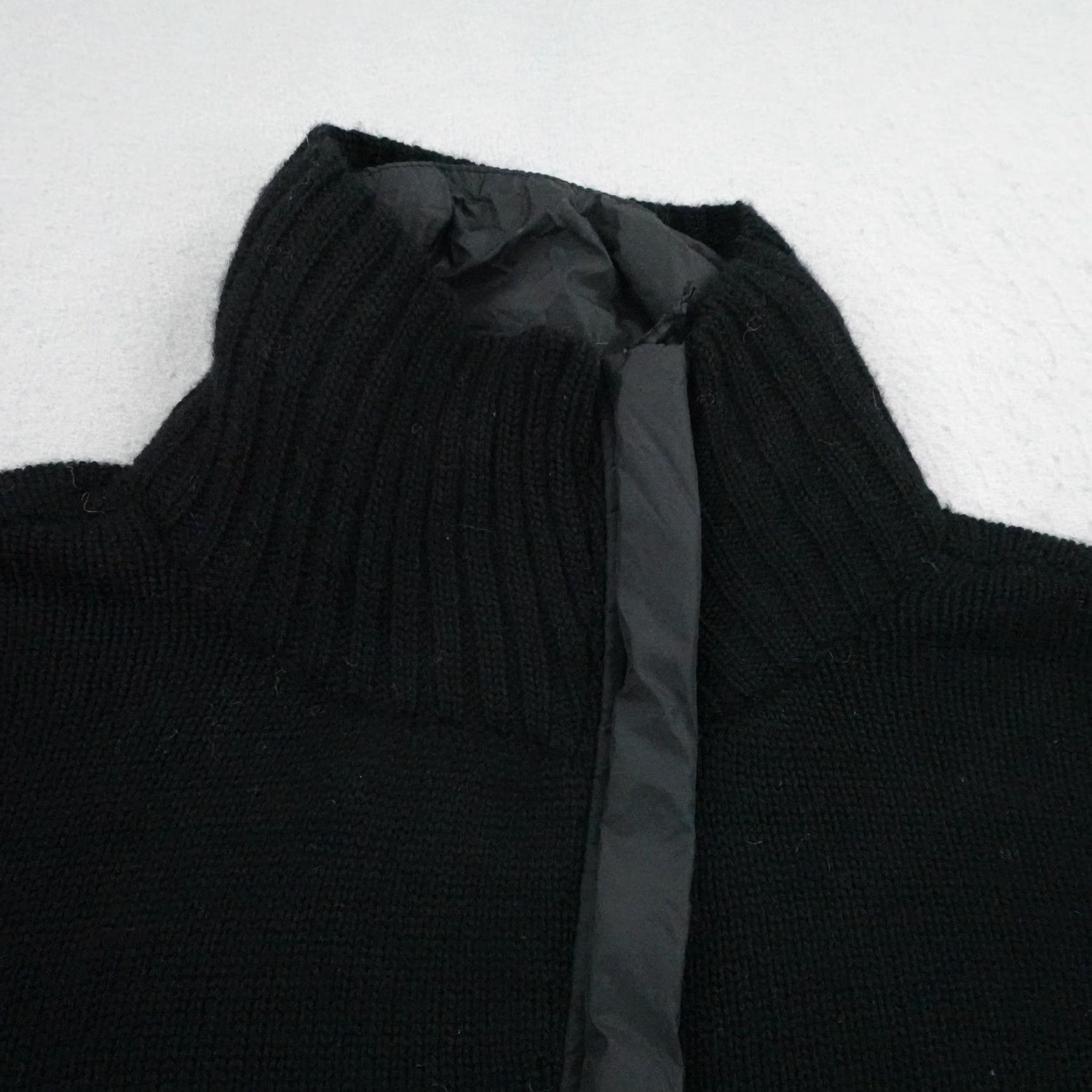 Eileen Fisher Eileen Fisher Jacket Womens Small Black Merino Wool Knit Quilted Hybrid Sweater Size S / US 4 / IT 40 - 2 Thumbnail