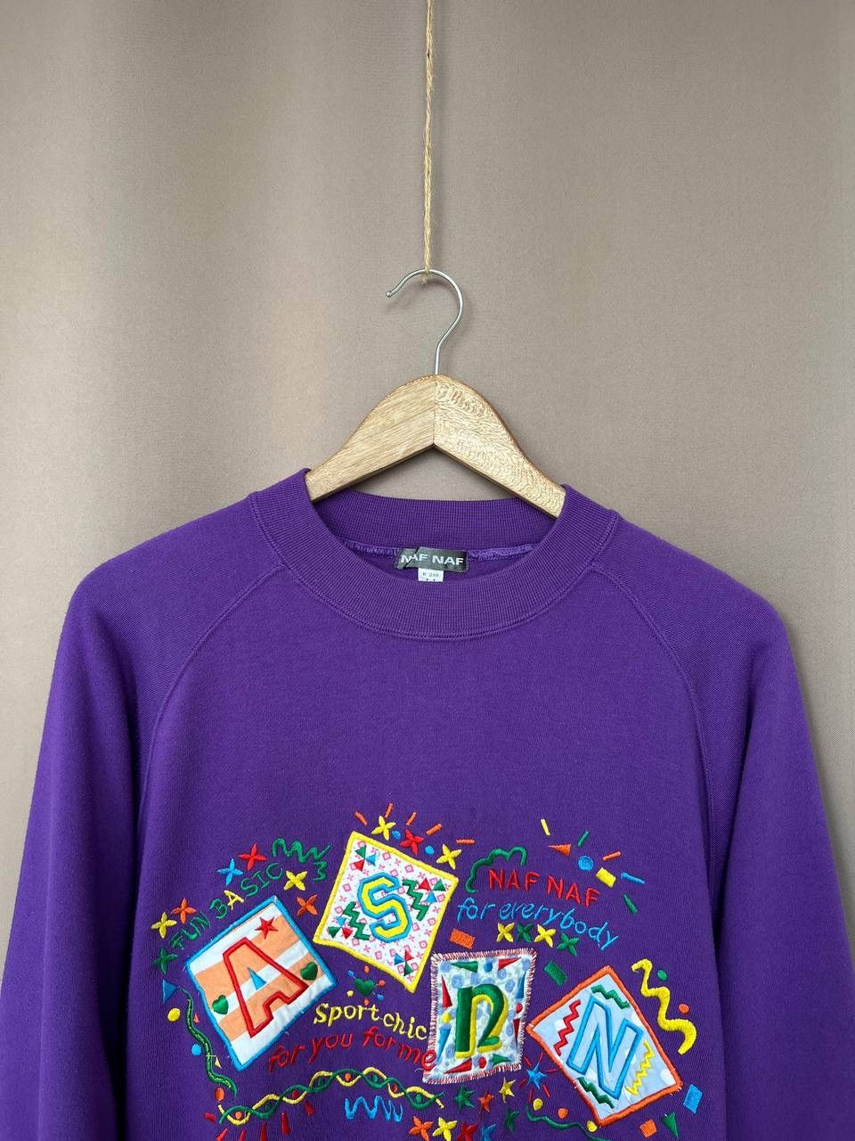 Vintage NAF NAF Embroidered Big Logo Sweatshirt Mens Size M/L Size US L / EU 52-54 / 3 - 2 Thumbnail