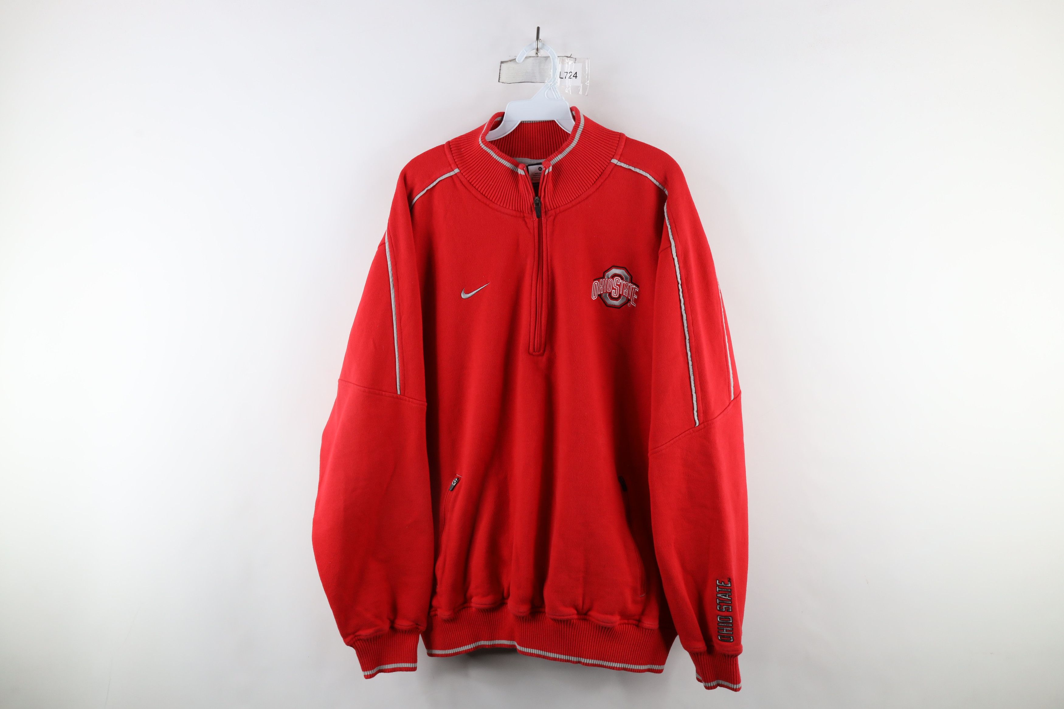 Nike × Vintage Vintage Nike Swoosh Ohio State University Sweatshirt Red Size US XL / EU 56 / 4 - 1 Thumbnail