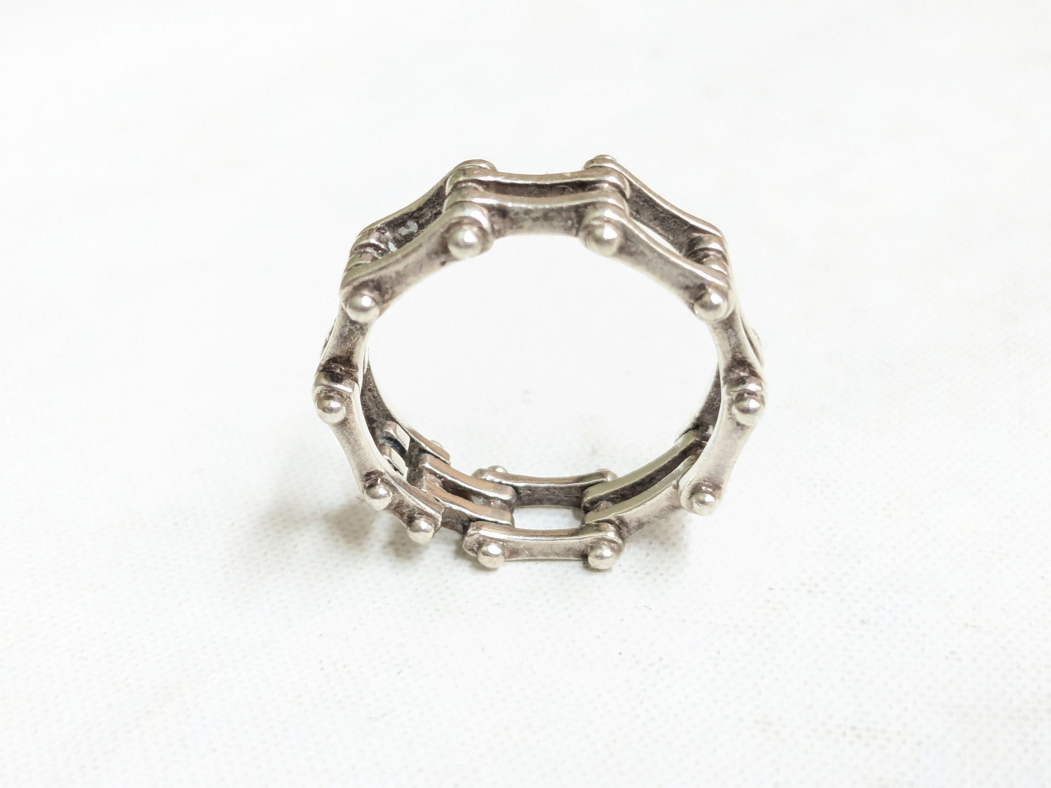 Jewelry Sterling Silver Ring Bikechain 9.75 Size ONE SIZE - 5 Thumbnail