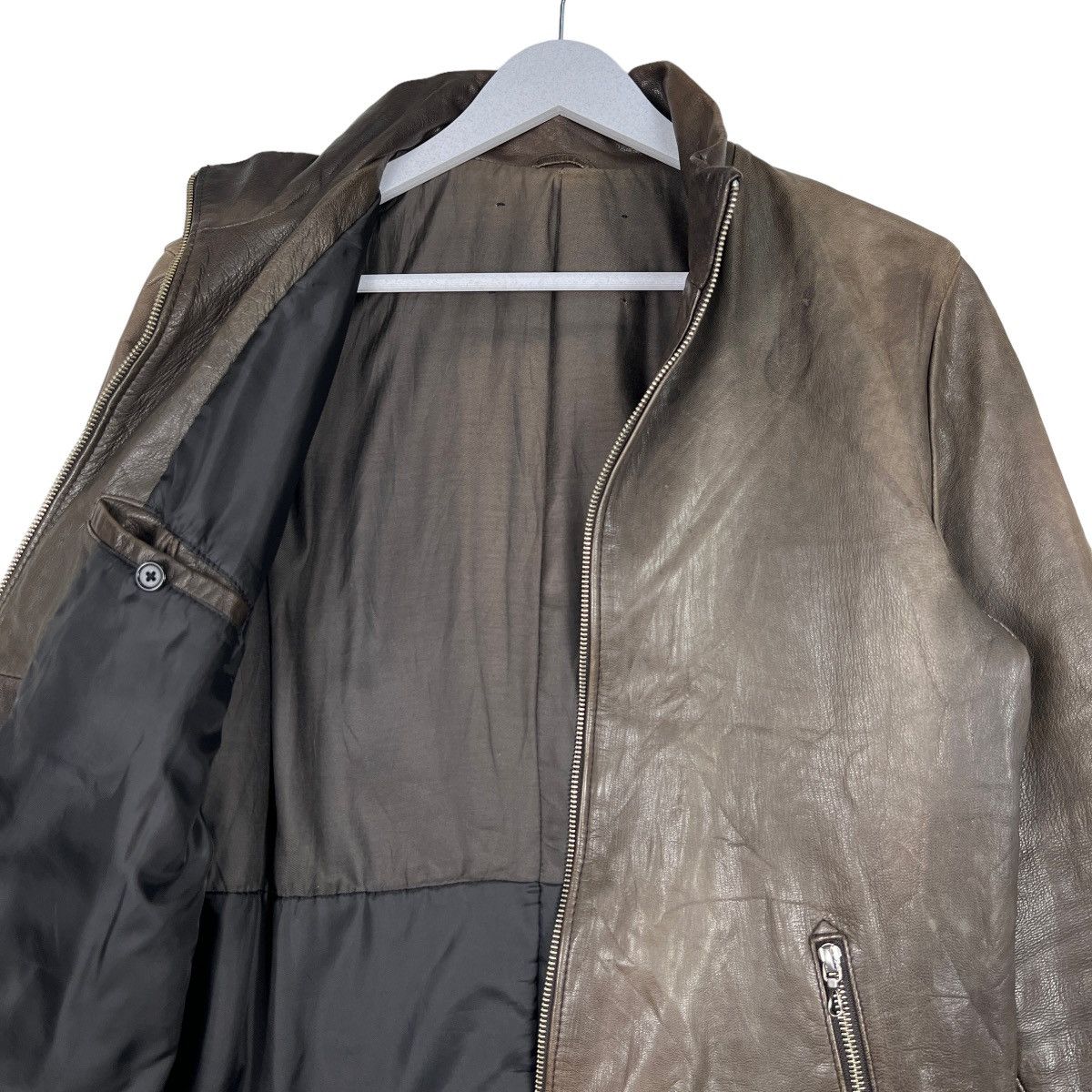 14th Addiction 🔥 NANO JOURNAL STANDARD GOAT SKIN BLOUSON LEATHER JACKET Size US M / EU 48-50 / 2 - 10 Thumbnail