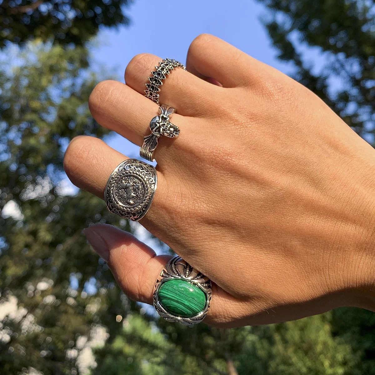 Jewelry 4pcs Rings Set Size ONE SIZE - 1 Thumbnail
