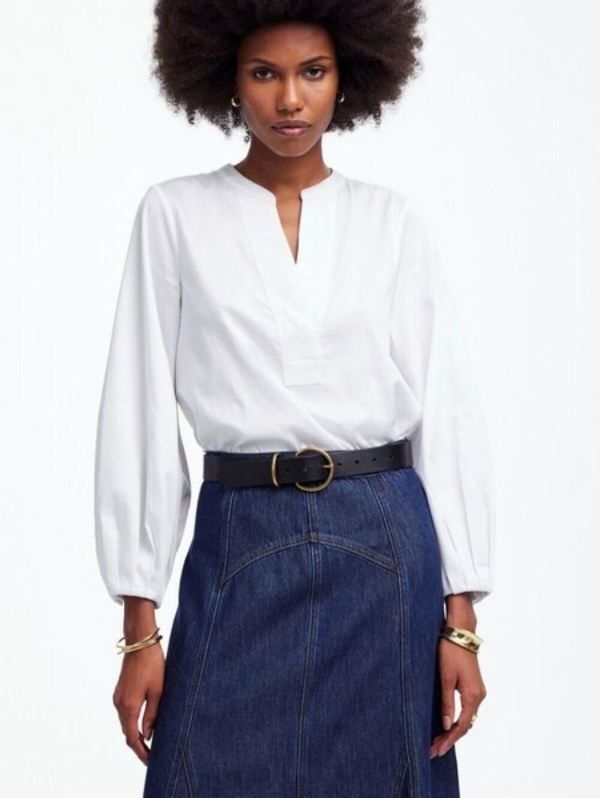 Madewell Madewell V-Neck Long-Sleeve Top Size M / US 6-8 / IT 42-44 - 1 Thumbnail