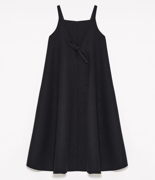 Jil Sander o1w1db10825 Midi Dress in Black Size L / US 10 / IT 46 - 3 Thumbnail