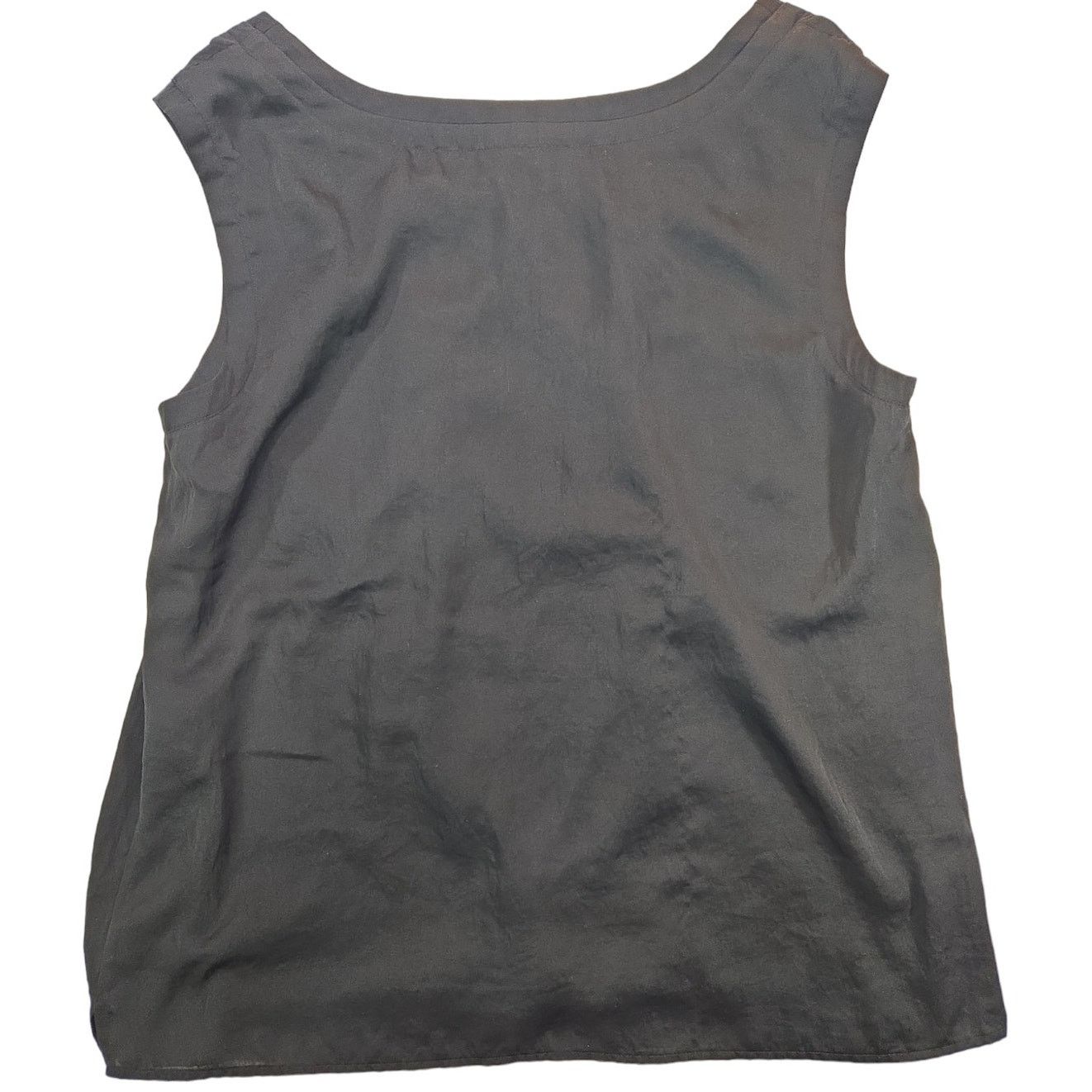 Other Talbots | Black, Pleated Front Tank Top | Size Large Size L / US 10 / IT 46 - 3 Thumbnail