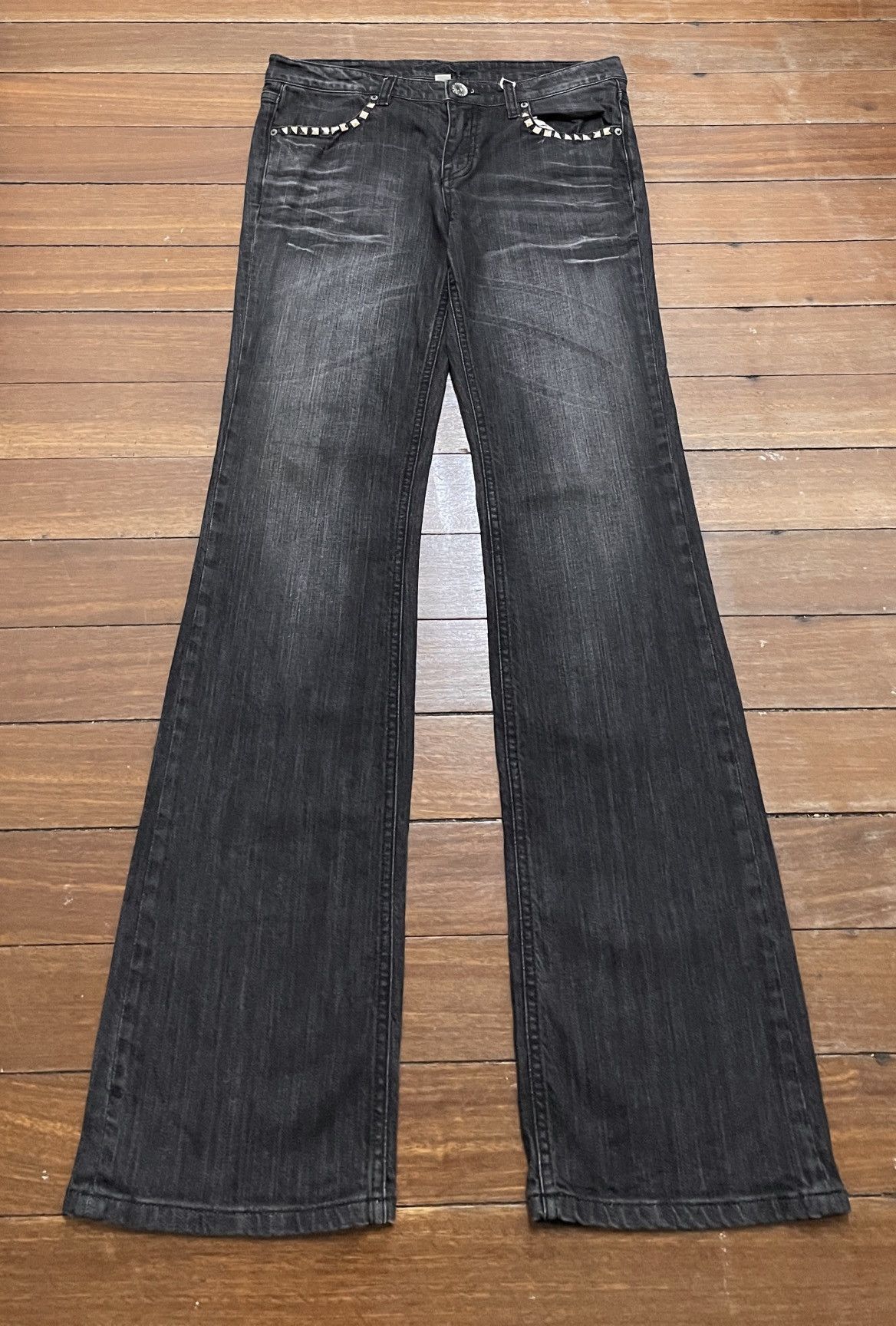 Japanese Brand Rare Vintage Japanese Brand Milky Way Flared Jeans 1990s Size US 33 - 1 Thumbnail