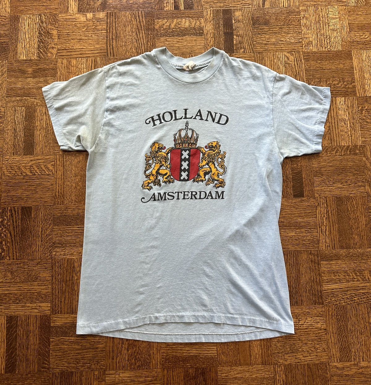 Vintage Vintage 70s Holland Amsterdam Graphic Tee Shirt Size US L / EU 52-54 / 3 - 1 Thumbnail
