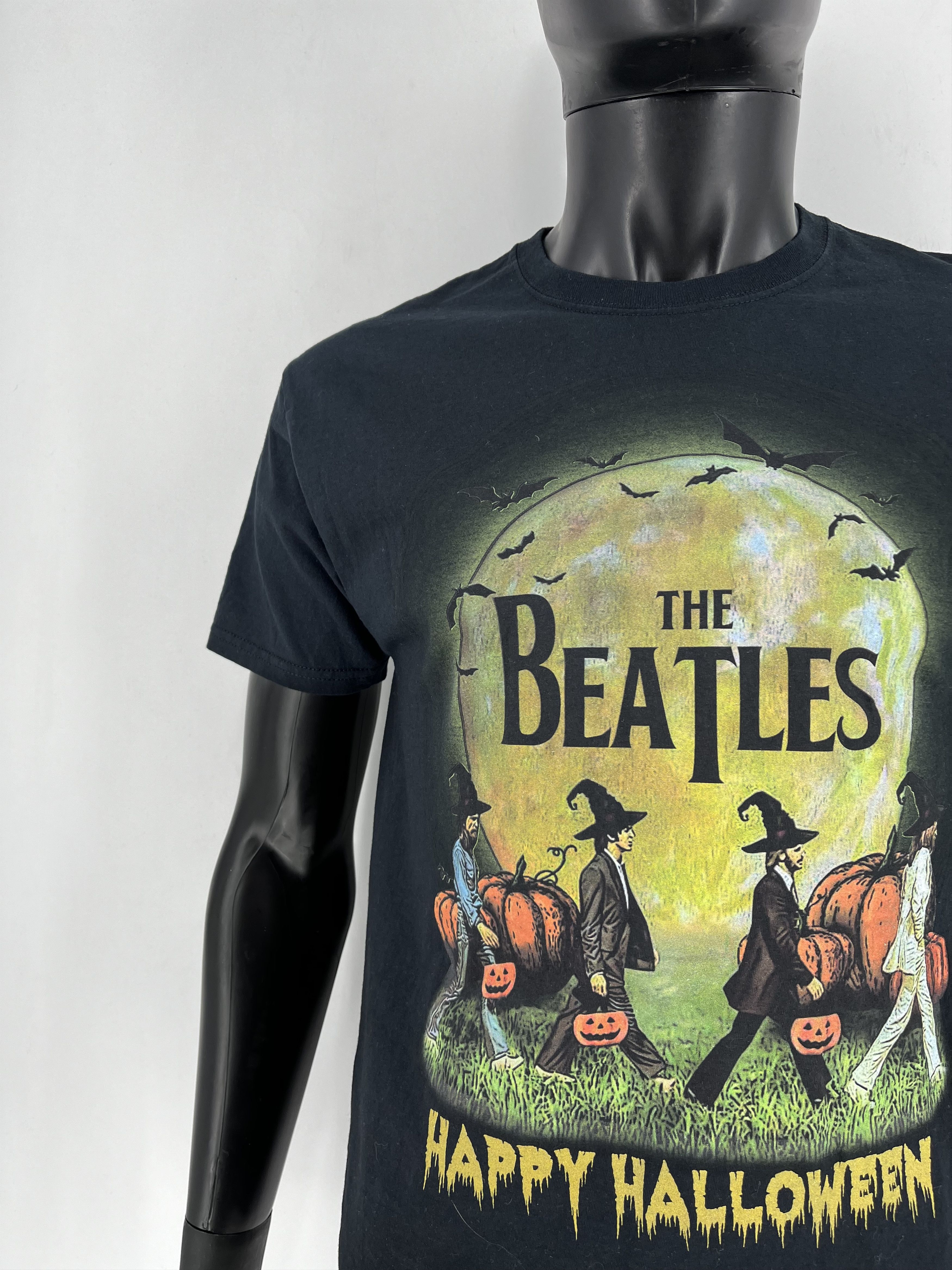 Band Tees × Vintage Vintage The Beatles Happy HalloweenThrashed Rock Streetwear Size US M / EU 48-50 / 2 - 6 Thumbnail