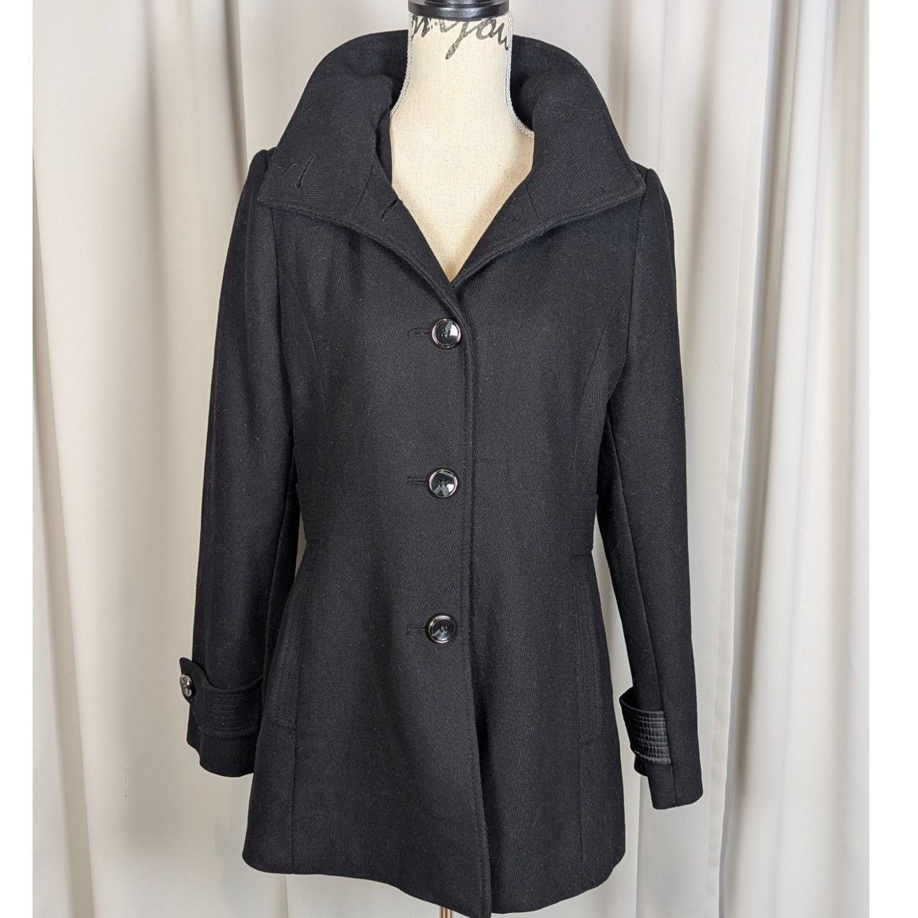 Kenneth Cole Kenneth Cole Wool Blend Overcoat Black Size 10 Size L / US 10 / IT 46 - 21 Thumbnail