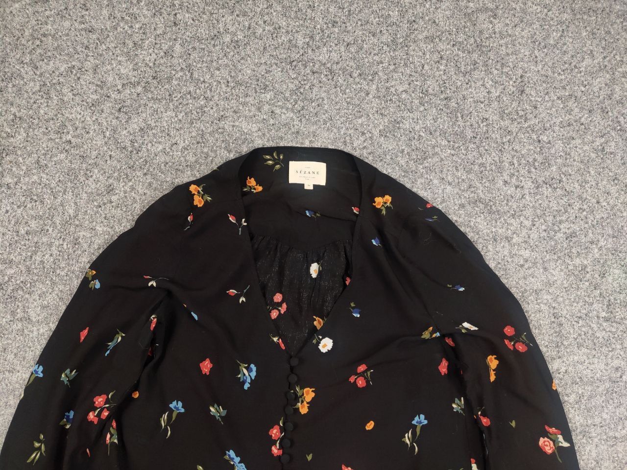 Sezane Sezane Paris design Flowers Pattern Viskoze Blouse Cardigan Size XS / US 0-2 / IT 36-38 - 8 Thumbnail
