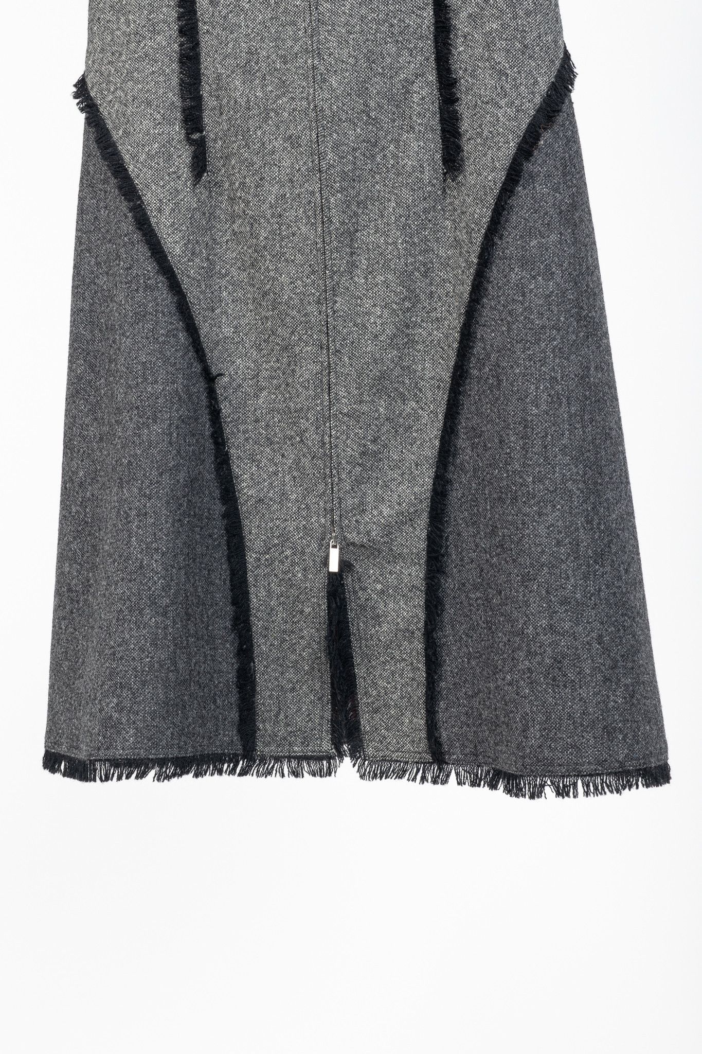 Thom Browne Thom Browne AW/14 Donegal Wool Fringe-Trim Zip-Front Dress Size S / US 4 / IT 40 - 7 Thumbnail