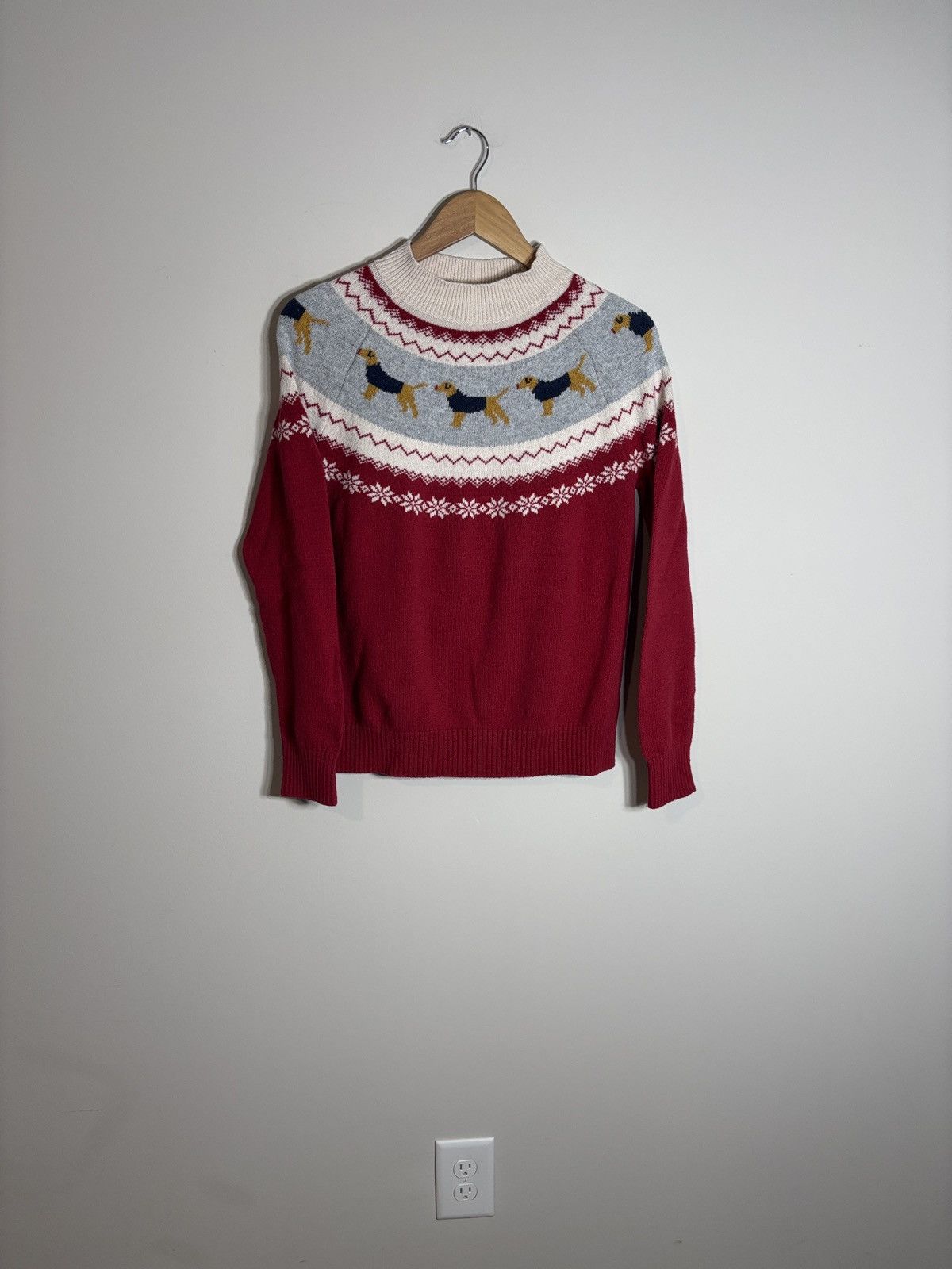 FatFace Fat Face UK Knit Dog Pattern Sweater Size L / US 10 / IT 46 - 1 Thumbnail