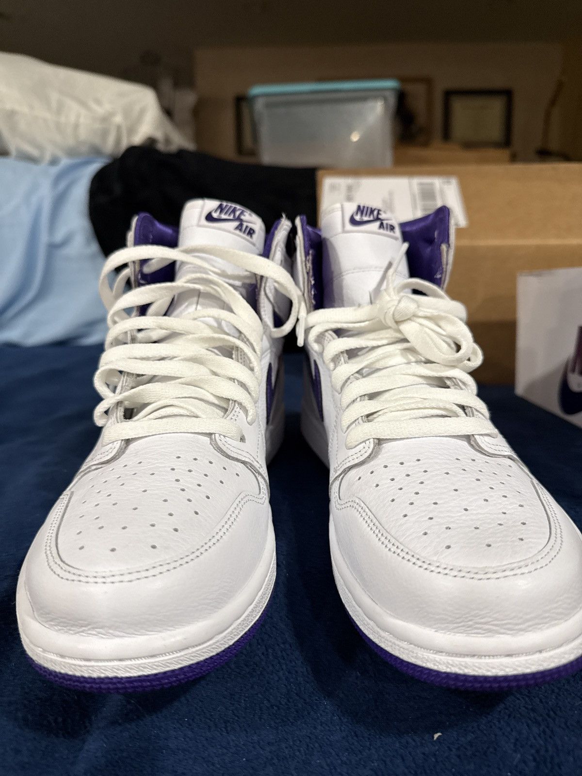 Nike Jordan 1 High og Court Purple Size US 11.5 / IT 41.5 - 4 Thumbnail