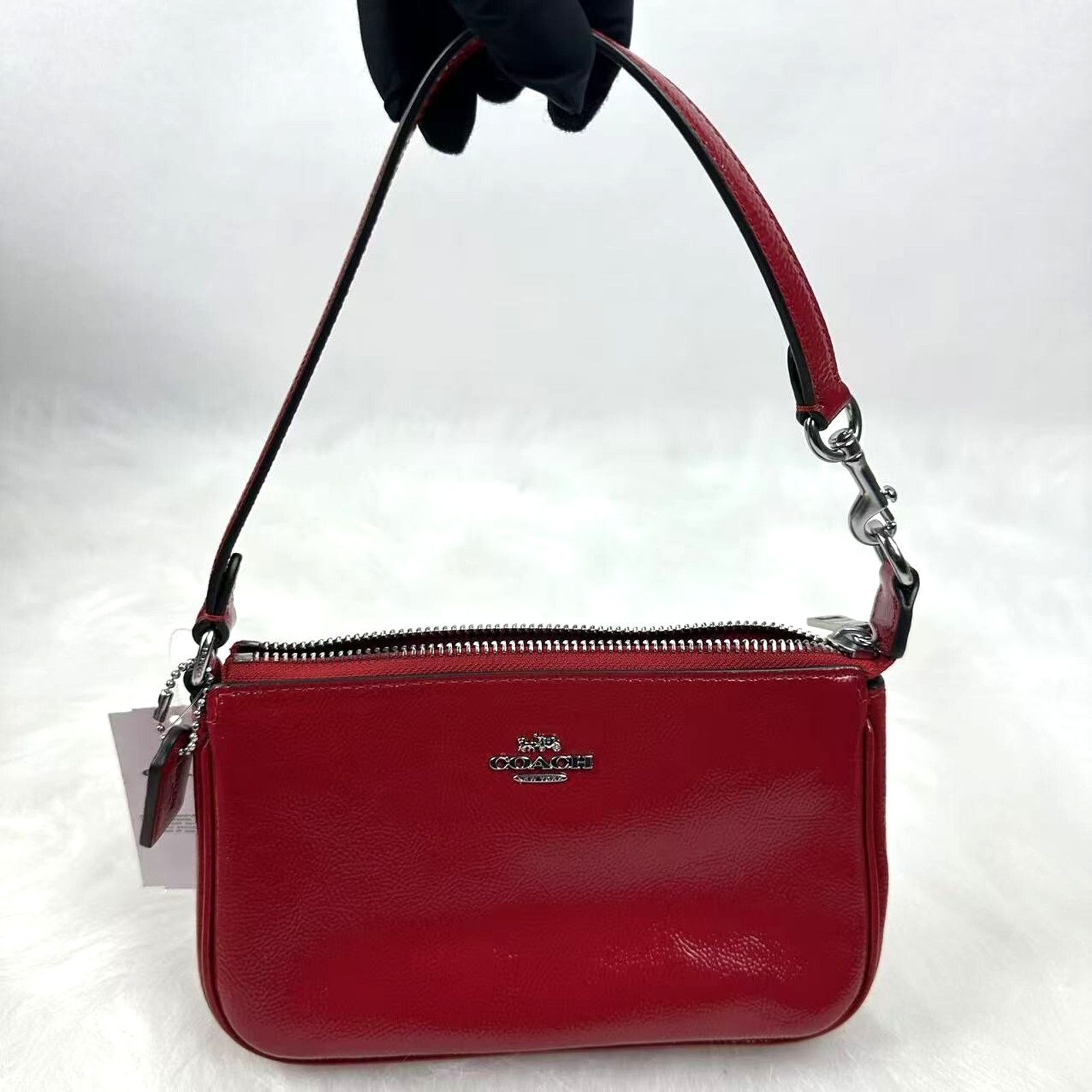 COACH Nolita 19 Wristlet Clutch Wallet Bag In Leather Red